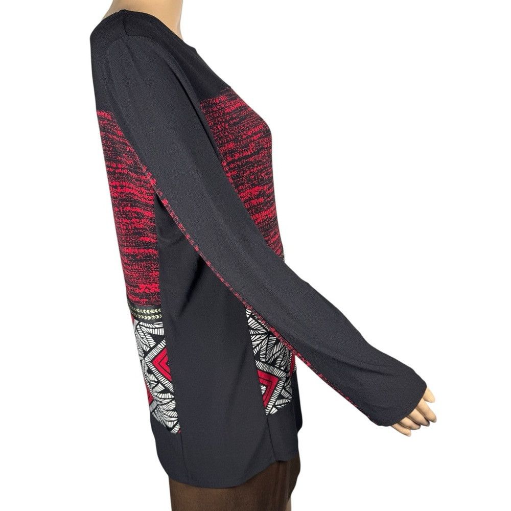 Other NWT New Susan Graver Black Red Long Sleeve Top Size S Size S / US 4 / IT 40 - 3 Thumbnail