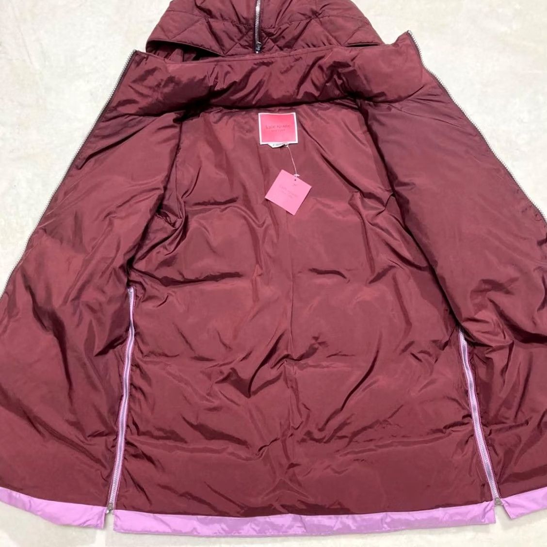 Vintage kate spade new york Down Jacket, Pink, XS, Women, Polyester, Coat Size XS / US 0-2 / IT 36-38 - 4 Thumbnail