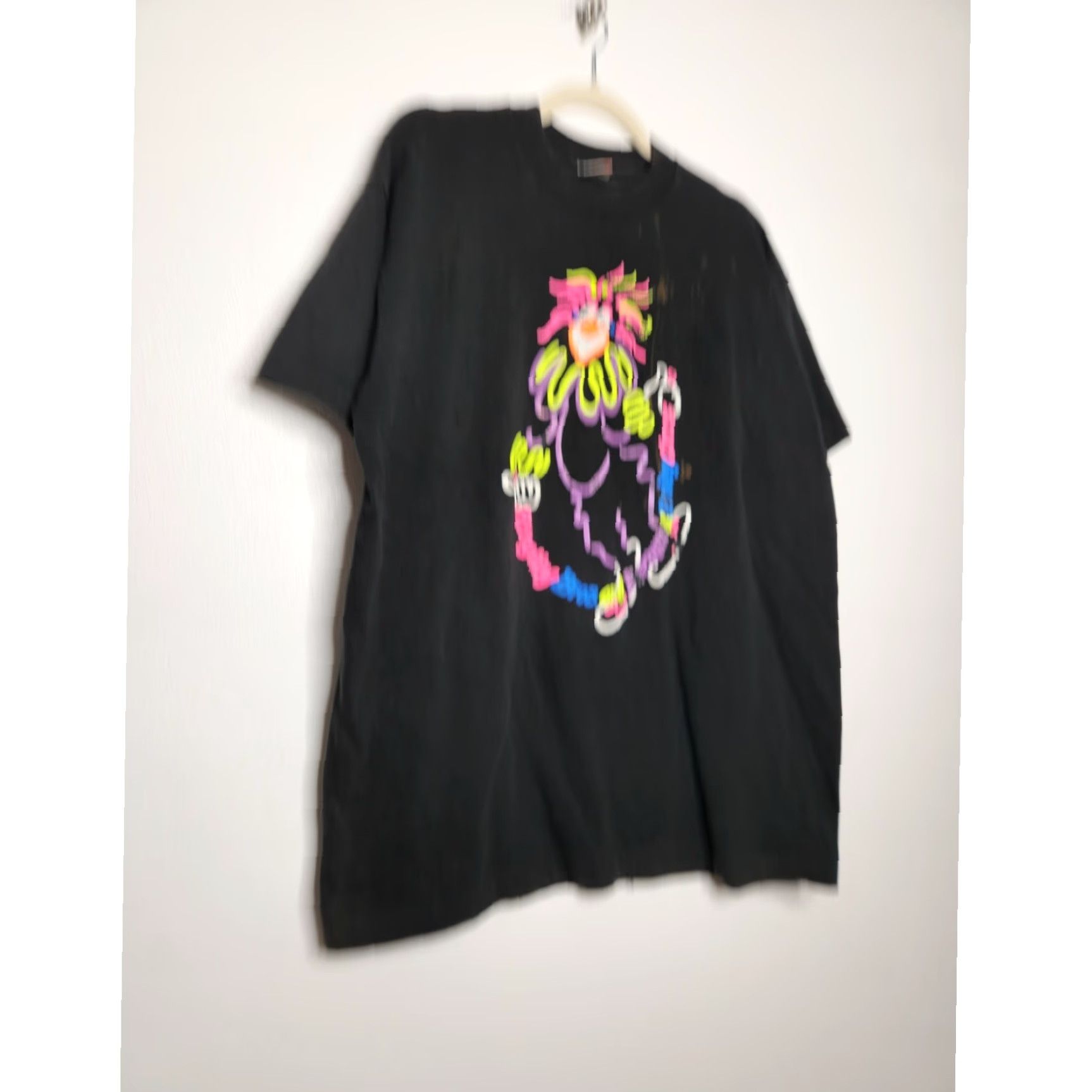 Fruit Of The Loom VINTAGE Ringling Brothers Barnum Bailey Puff Print Clown Circus Single Stitch Shirt XL Black Mens Size ONE SIZE - 2 Thumbnail