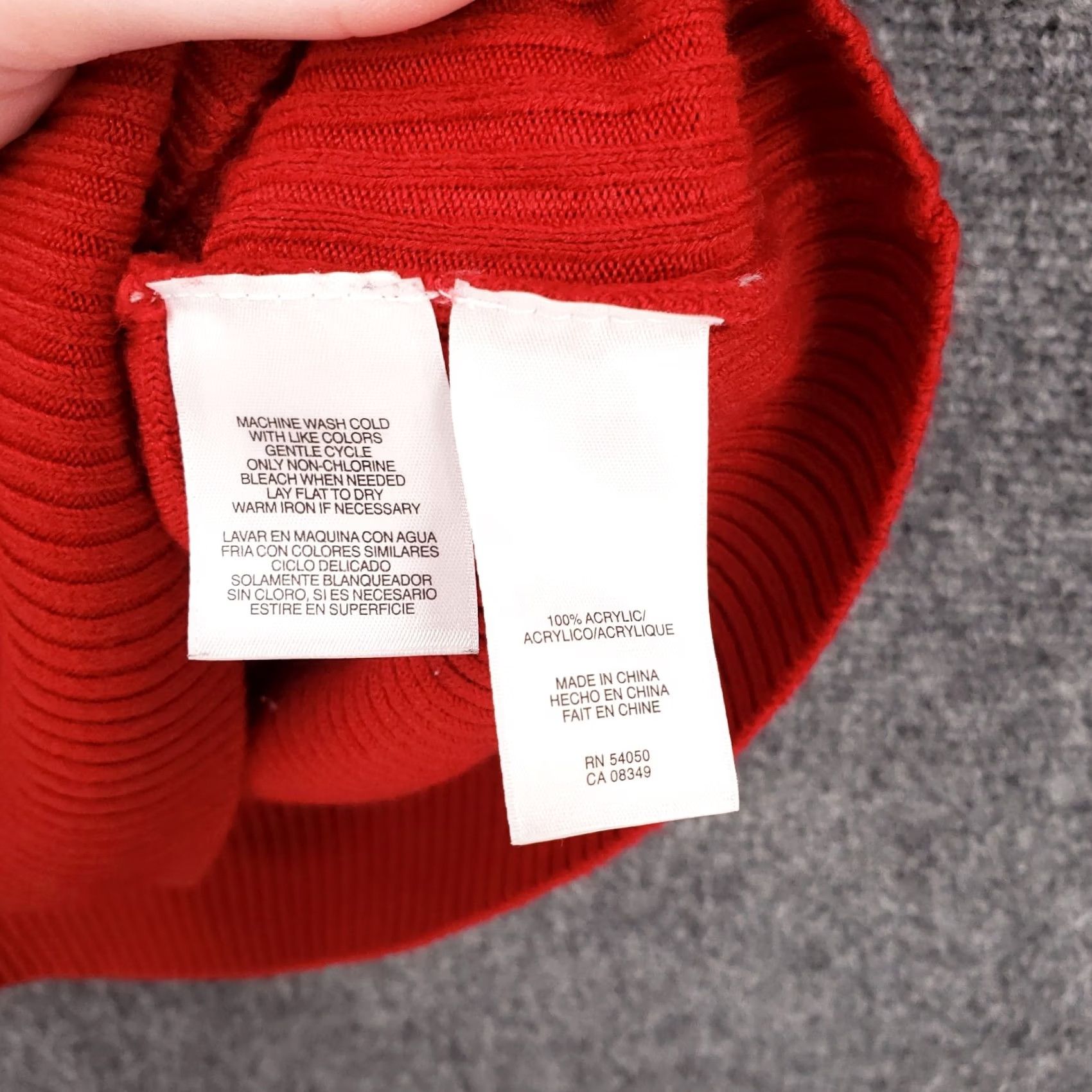 Evan Picone Evan Picone Sweater Womens L Red 3/4 Sleeve Button Cowl Neck Pullover Knit Shirt Size L / US 10 / IT 46 - 7 Thumbnail