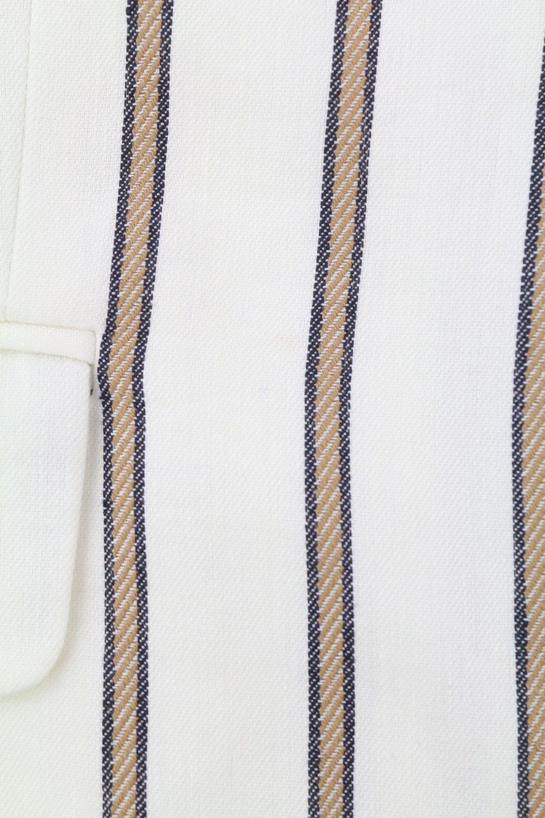 Gant STRIPE LINEN EU36 Off-White Linen Notch Blazer 85336 Size S / US 4 / IT 40 - 15 Thumbnail