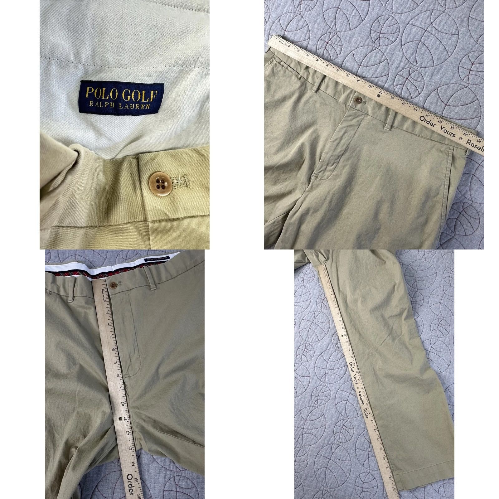 Ralph Lauren POLO GOLF Ralph Lauren Flat Front Khaki Cotton Twill Stretch / Men’s 36x30 Pants Beige Cotton Khakis Stretch Flat Front 36 Mens Size US M / EU 48-50 / 2 - 8 Thumbnail