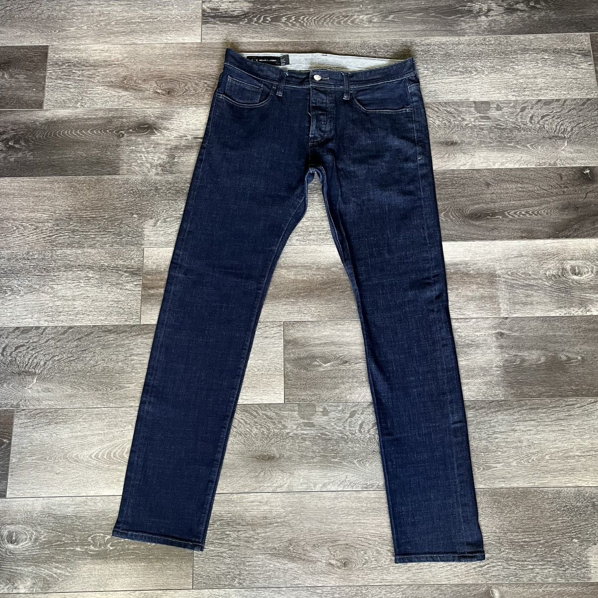 Armani Exchange Armani Exchange Dark Blue Slim Fit Buttonfly Denim Jeans 33R Size US 33 - 2 Thumbnail