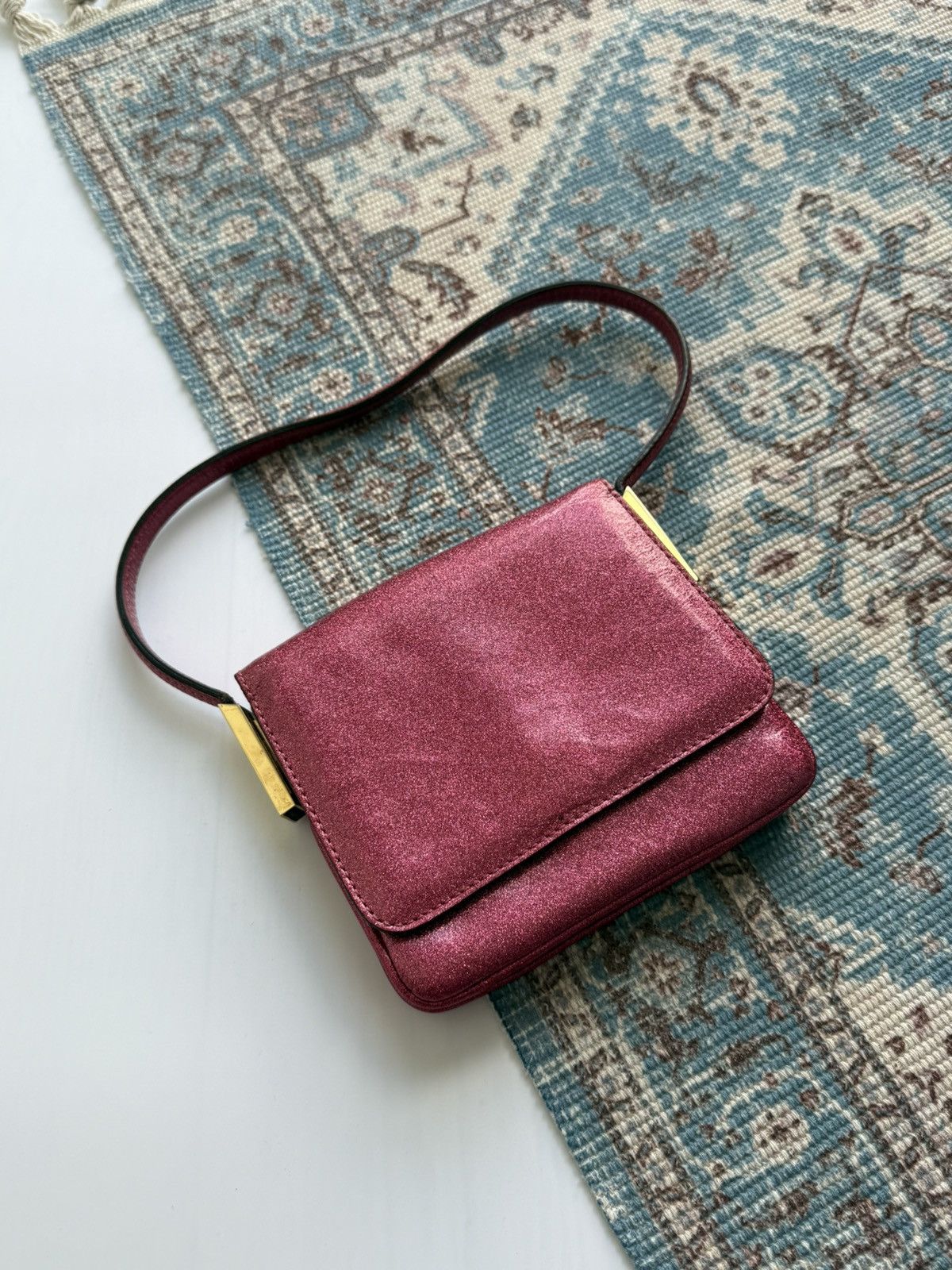 Dolce & Gabbana Archive 2000s Dolce & Gabbana Glitter Leather Small Hand Bag Size ONE SIZE - 1 Thumbnail