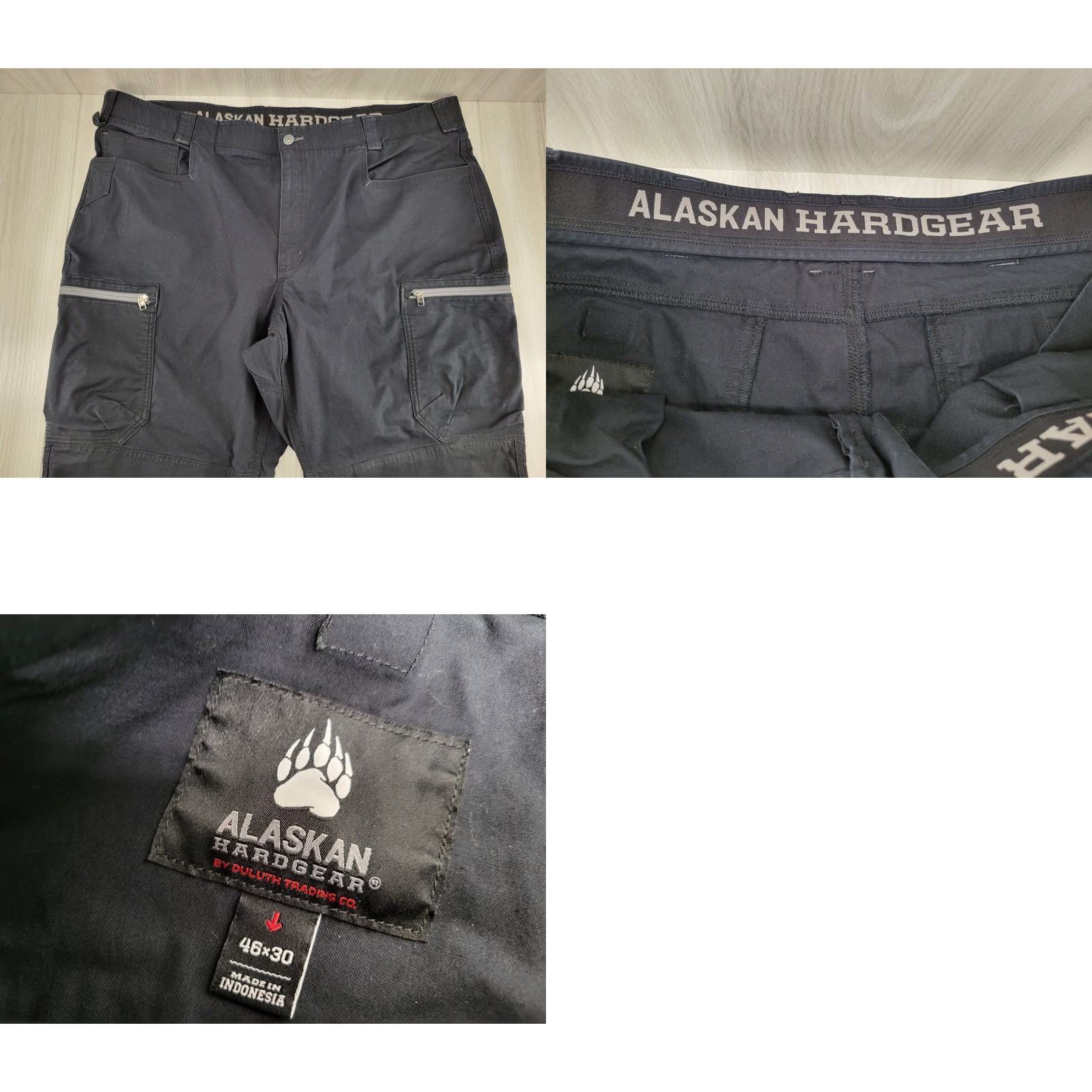 Vintage Alaskan Hardgear Duluth Trading Mens Standard Fit Cordura Cargo Pants BLK 46x30 Size US 30 / EU 46 - 8 Thumbnail