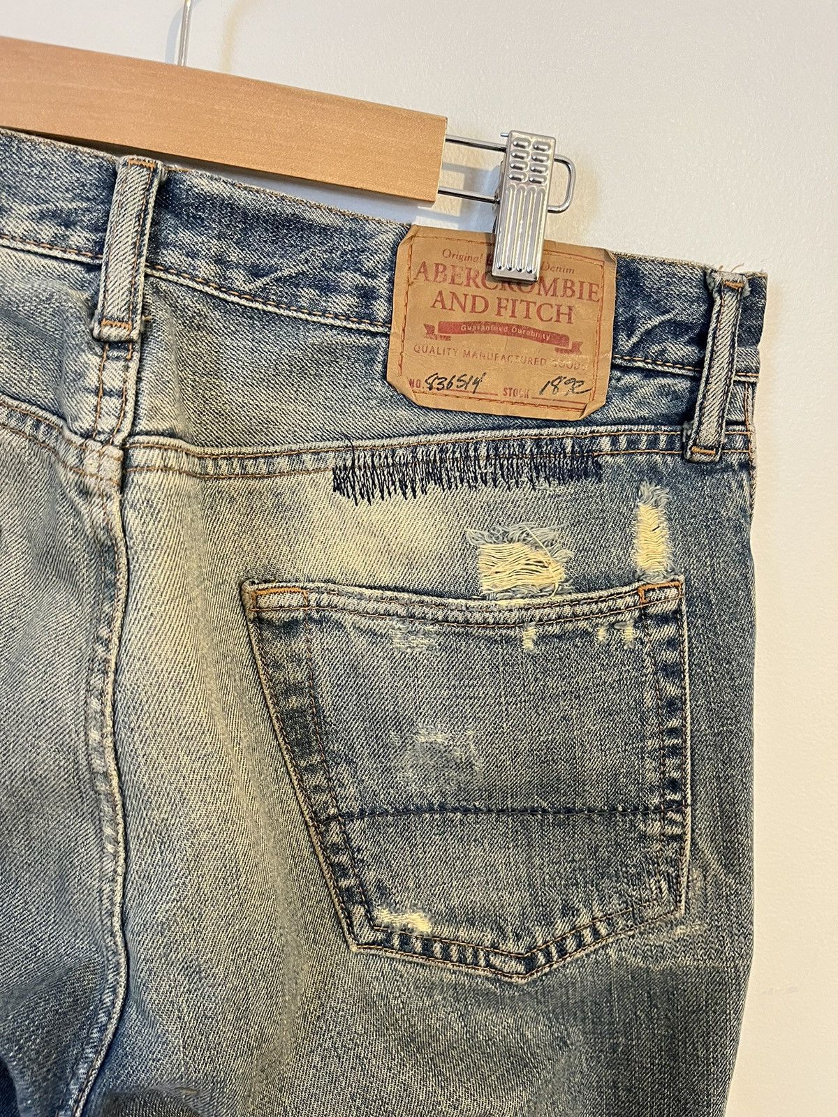 Abercrombie & Fitch × Japanese Brand Vintage Abercrombie & Fitch Ripped Custom Jeans Rare 🔥 Size US 30 / EU 46 - 8 Thumbnail