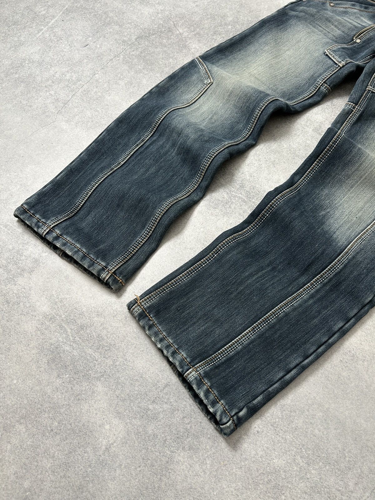 Japanese Brand Leonni washed dark blue flared jeans mens avant-garden Size US 34 / EU 50 - 3 Thumbnail