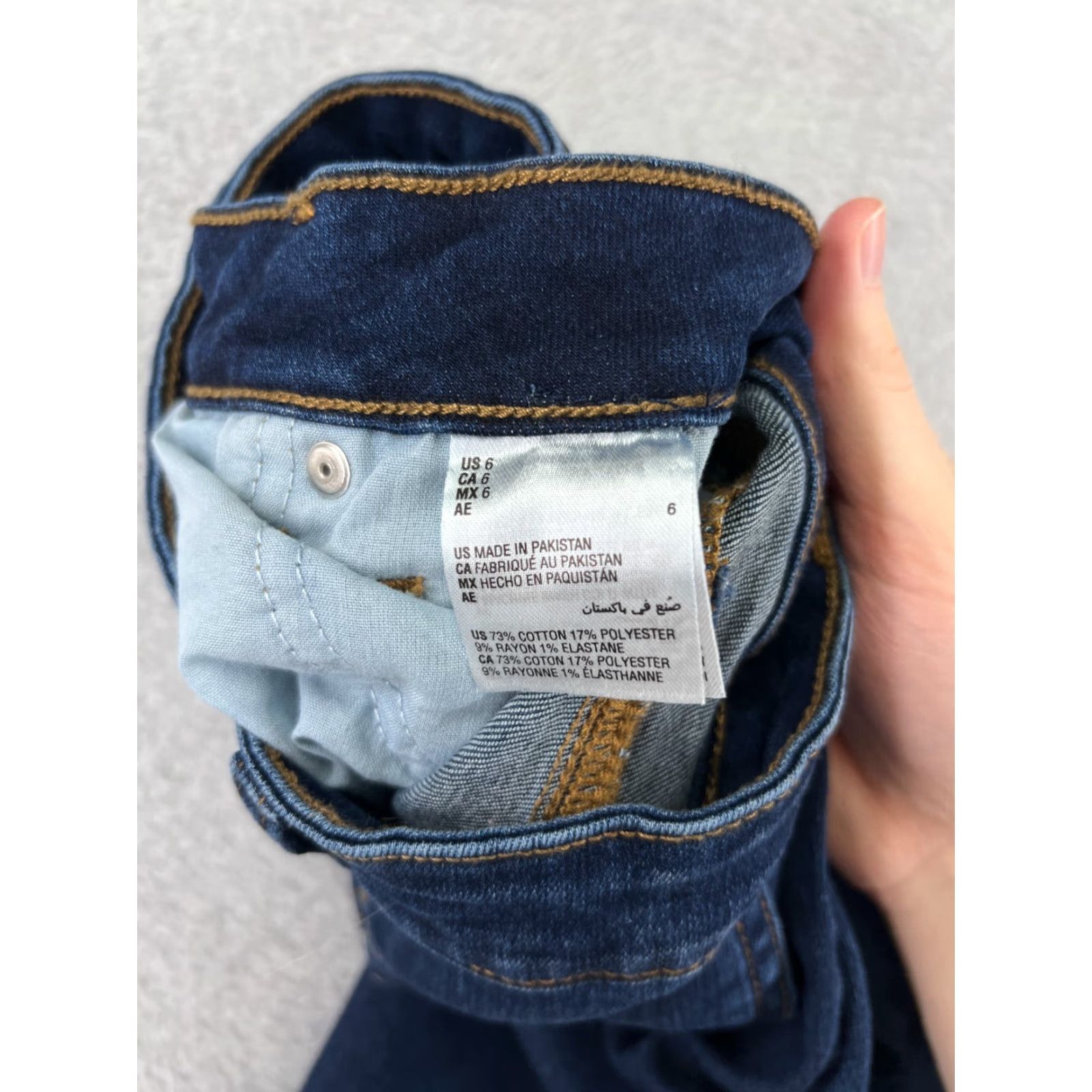 Vintage INC International Concepts Jeans Womens 6 Blue Denim High Rise Skinny Cotton Size 28" / US 6 / IT 42 - 4 Thumbnail