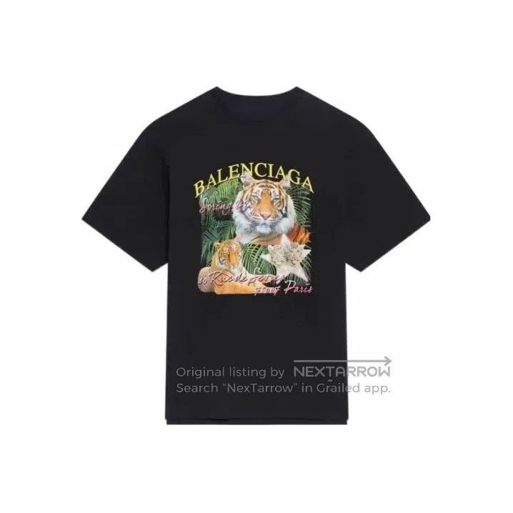Balenciaga Balenciaga Tiger Graphic Short Sleeve T. Size US M / EU 48-50 / 2 - 1 Thumbnail