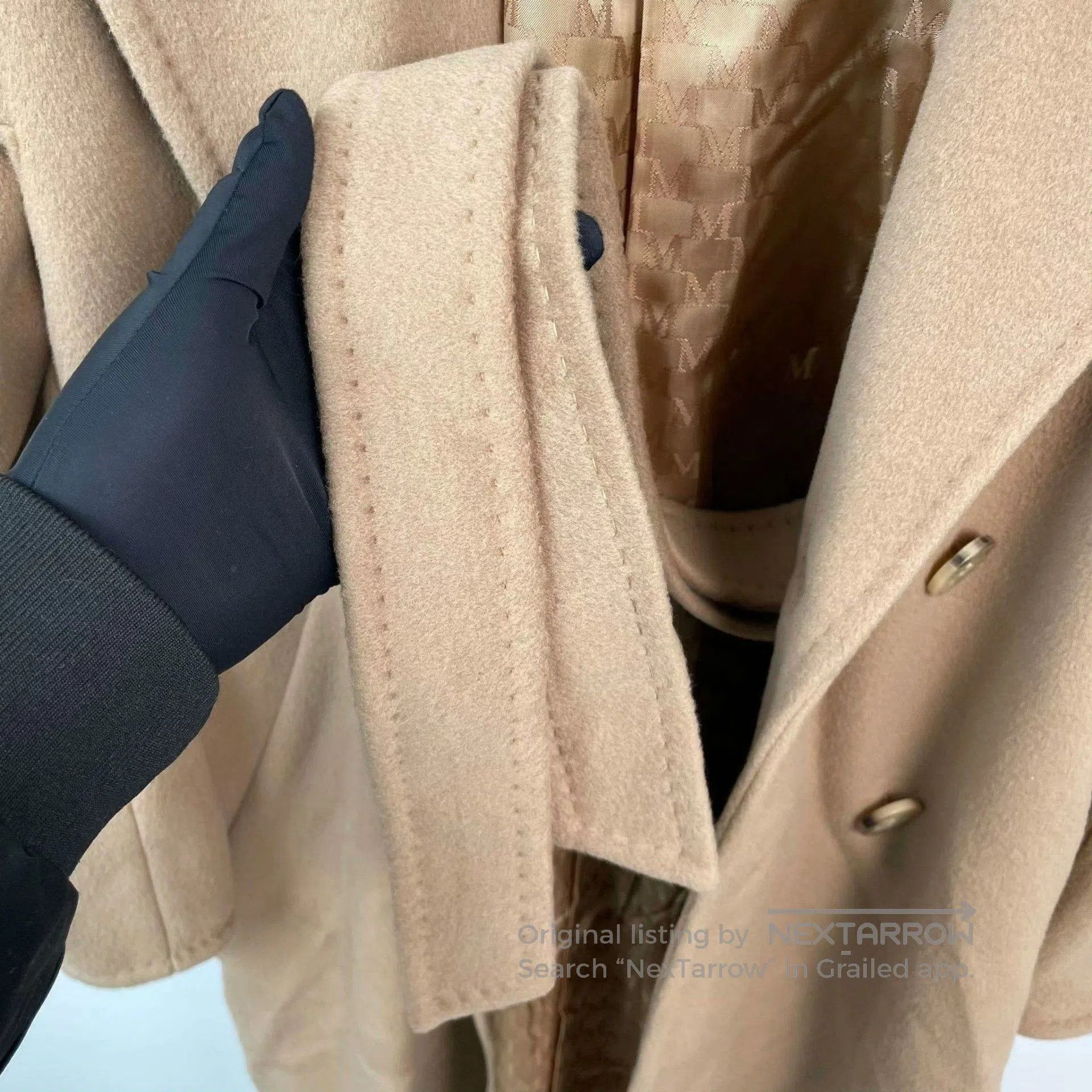 Max Mara MaxMara Camel Double-Breasted Wool Coat. Size M / US 6-8 / IT 42-44 - 9 Thumbnail