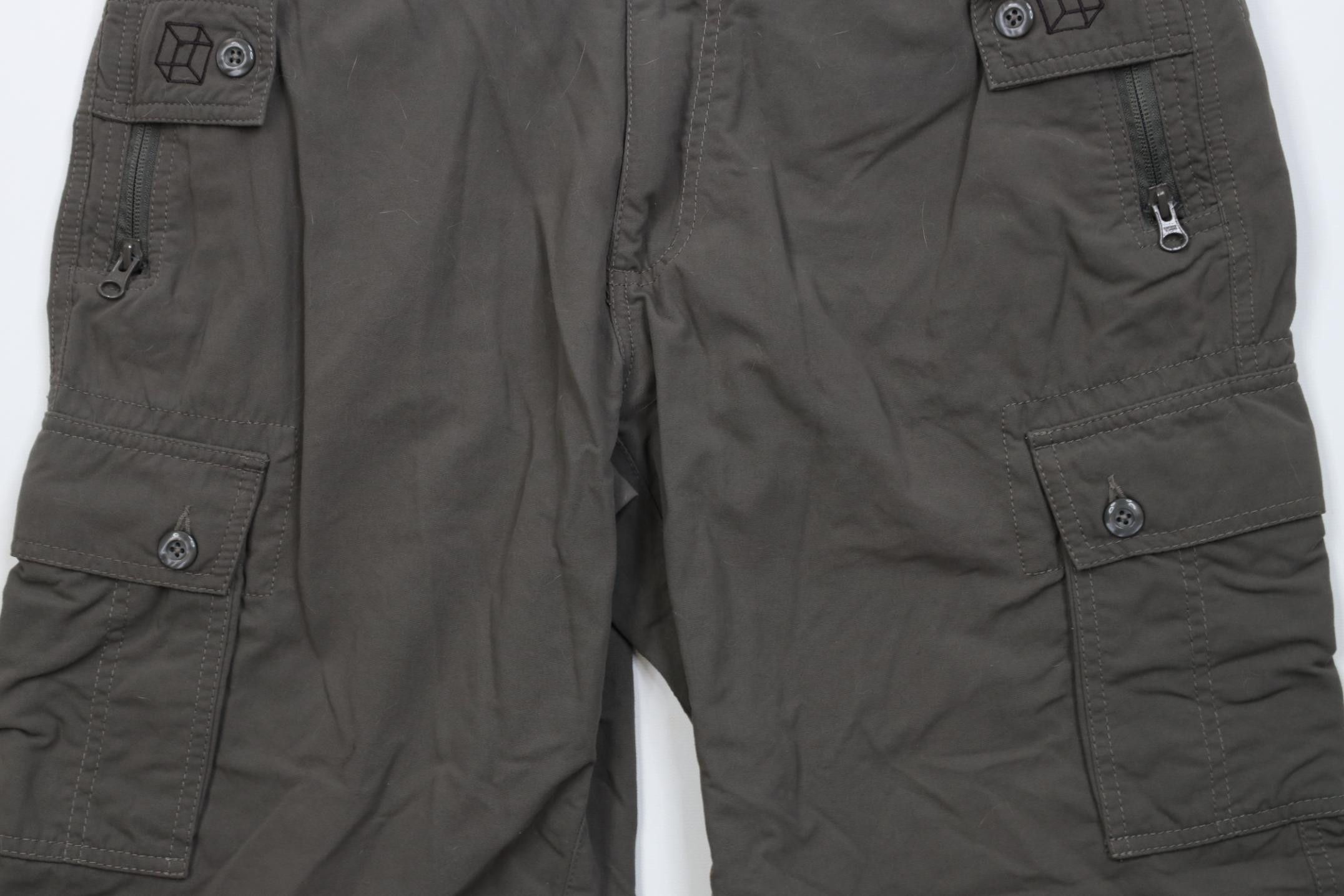 Vintage Clothing Arts Pick Pocket Proof Cargo Shorts Gray Nylon Size US 32 / EU 48 - 3 Thumbnail