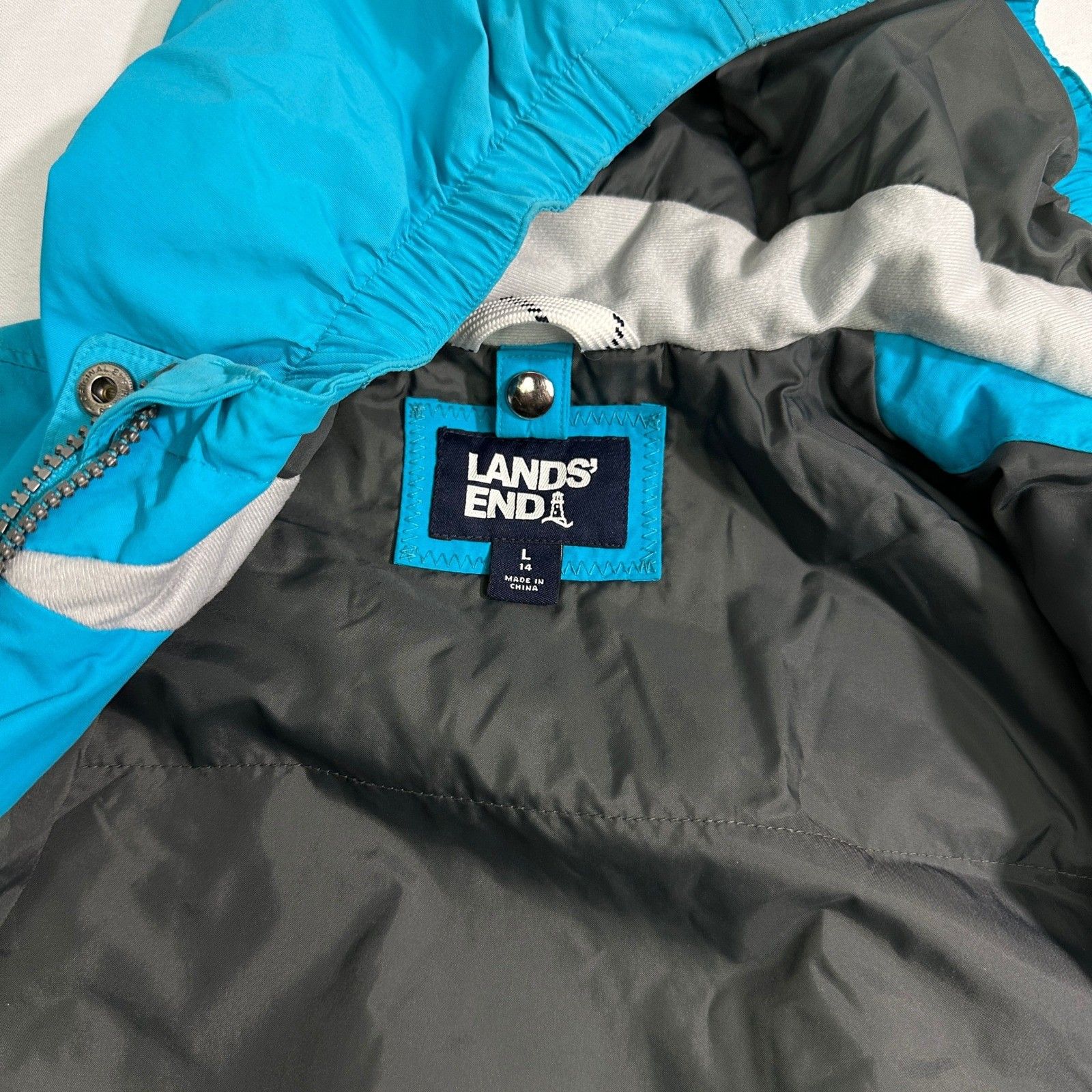 Lands' End Lands' End Girls Size 14 Waterproof Hooded Parka Jacket Size XS / US 0-2 / IT 36-38 - 2 Thumbnail