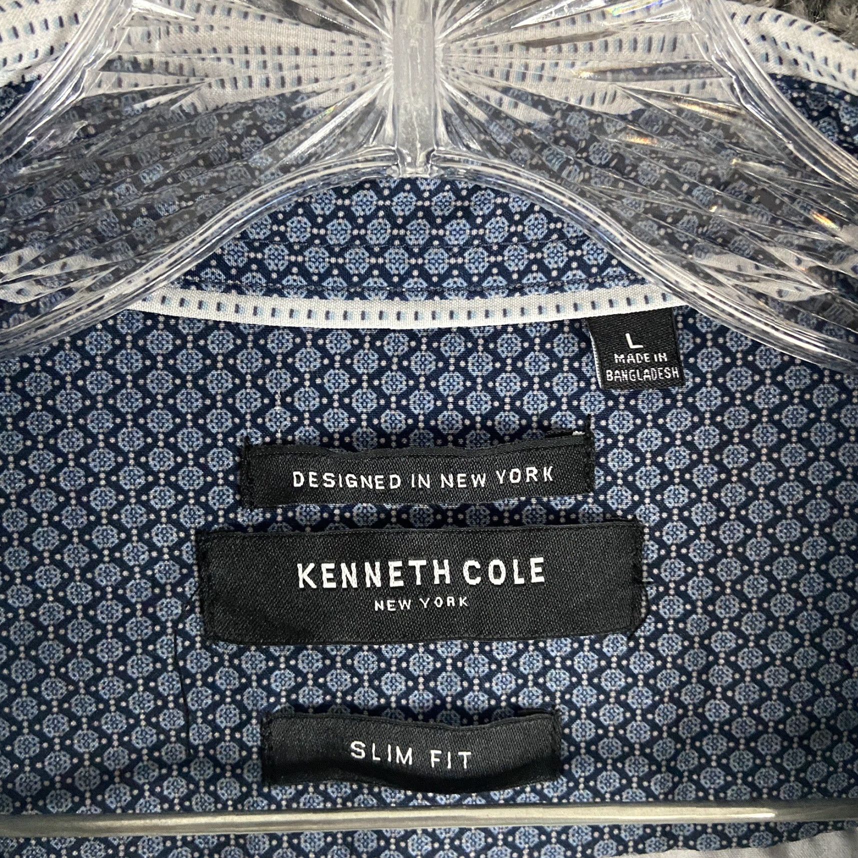 Kenneth Cole Kenneth Cole Slim Fit Multicolor Button-Up Long Sleeve Men’s L Size US L / EU 52-54 / 3 - 6 Thumbnail