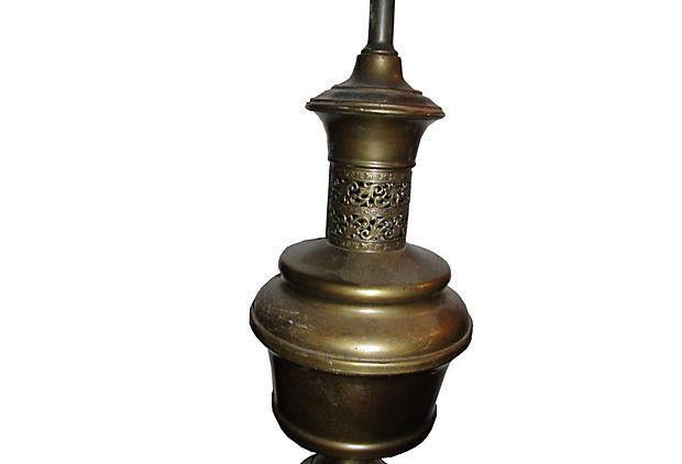 Designer Antiqued Brass Cut Out Lamps, Pair Size ONE SIZE - 3 Thumbnail