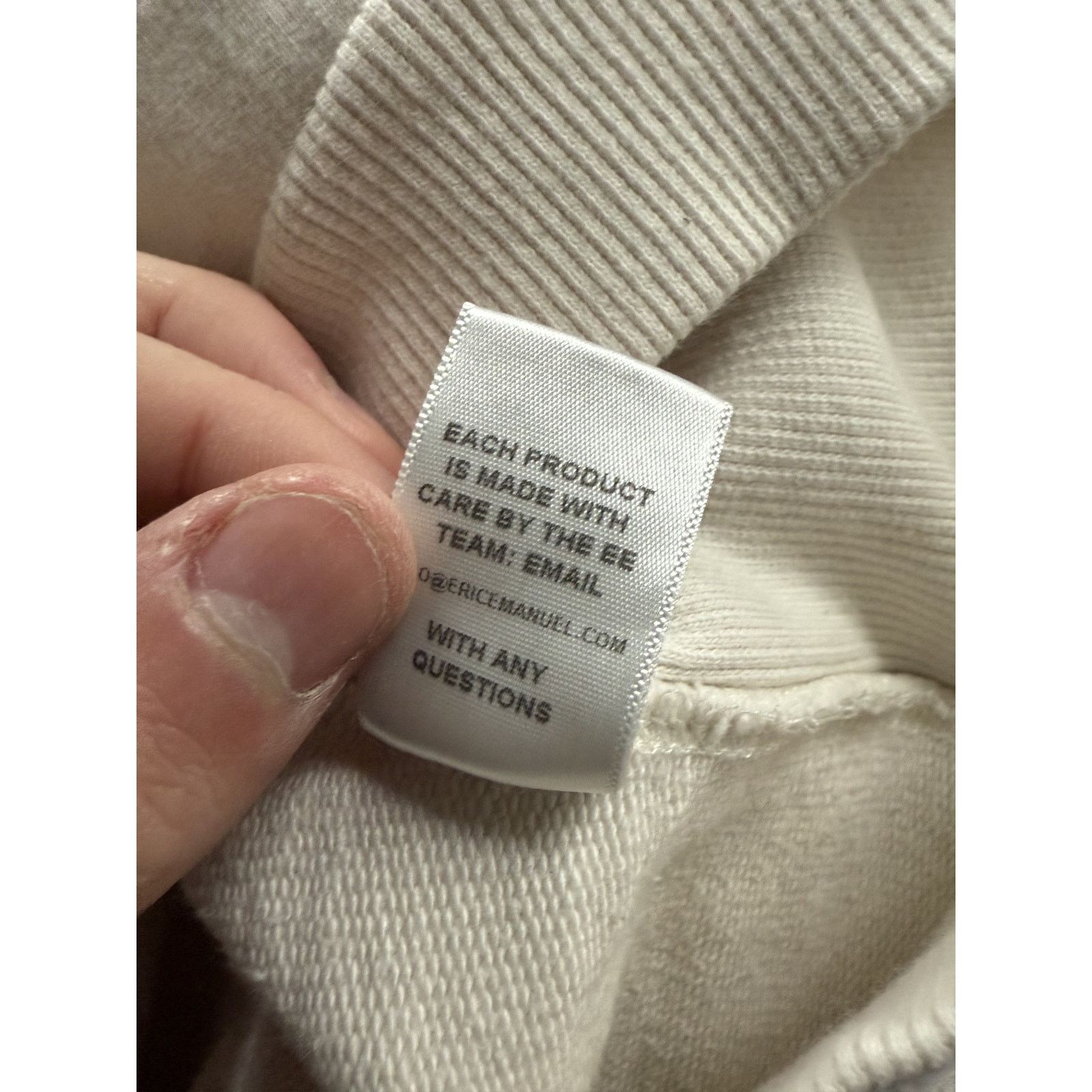 Eric Emanuel EE Hoodie White Blue Orange Used Large Size US L / EU 52-54 / 3 - 3 Thumbnail