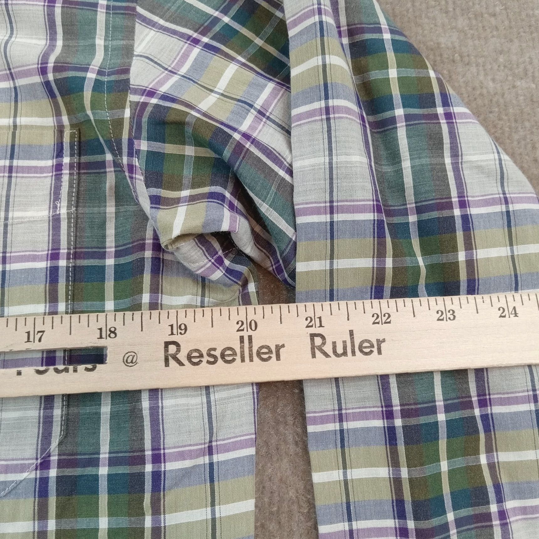 Billy Reid Billy Reid Shirt Mens Small Green Purple Plaid Long Sleeve Button Up Casual Size US S / EU 44-46 / 1 - 4 Thumbnail