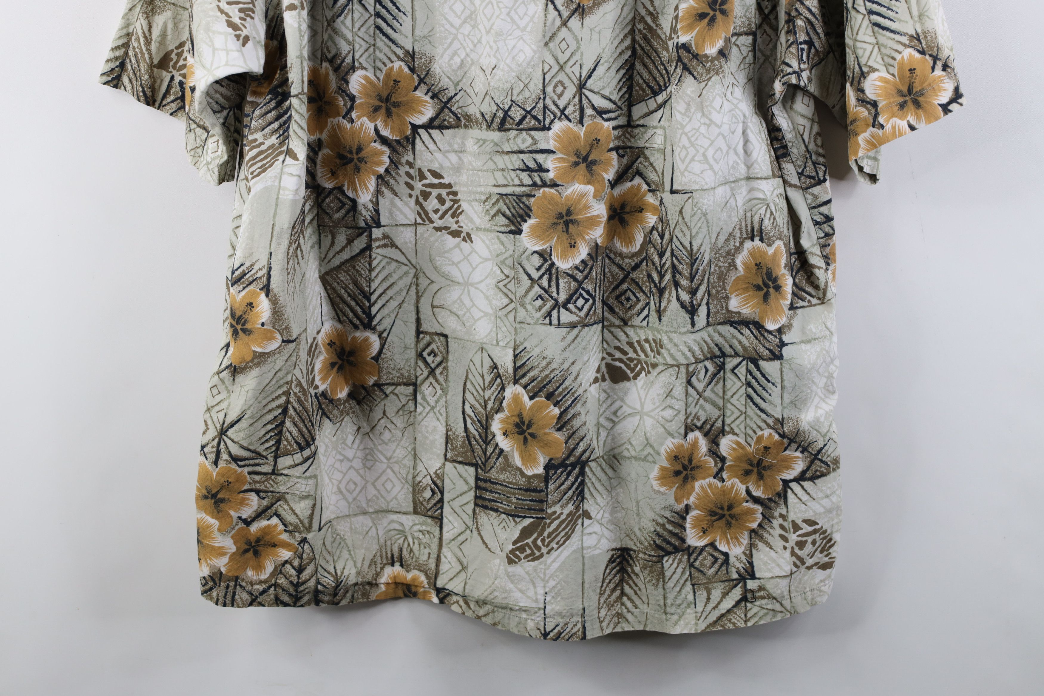 Nautica Vintage 90s Nautica Flower Camp Collar Hawaiian Button Shirt Size US M / EU 48-50 / 2 - 11 Thumbnail