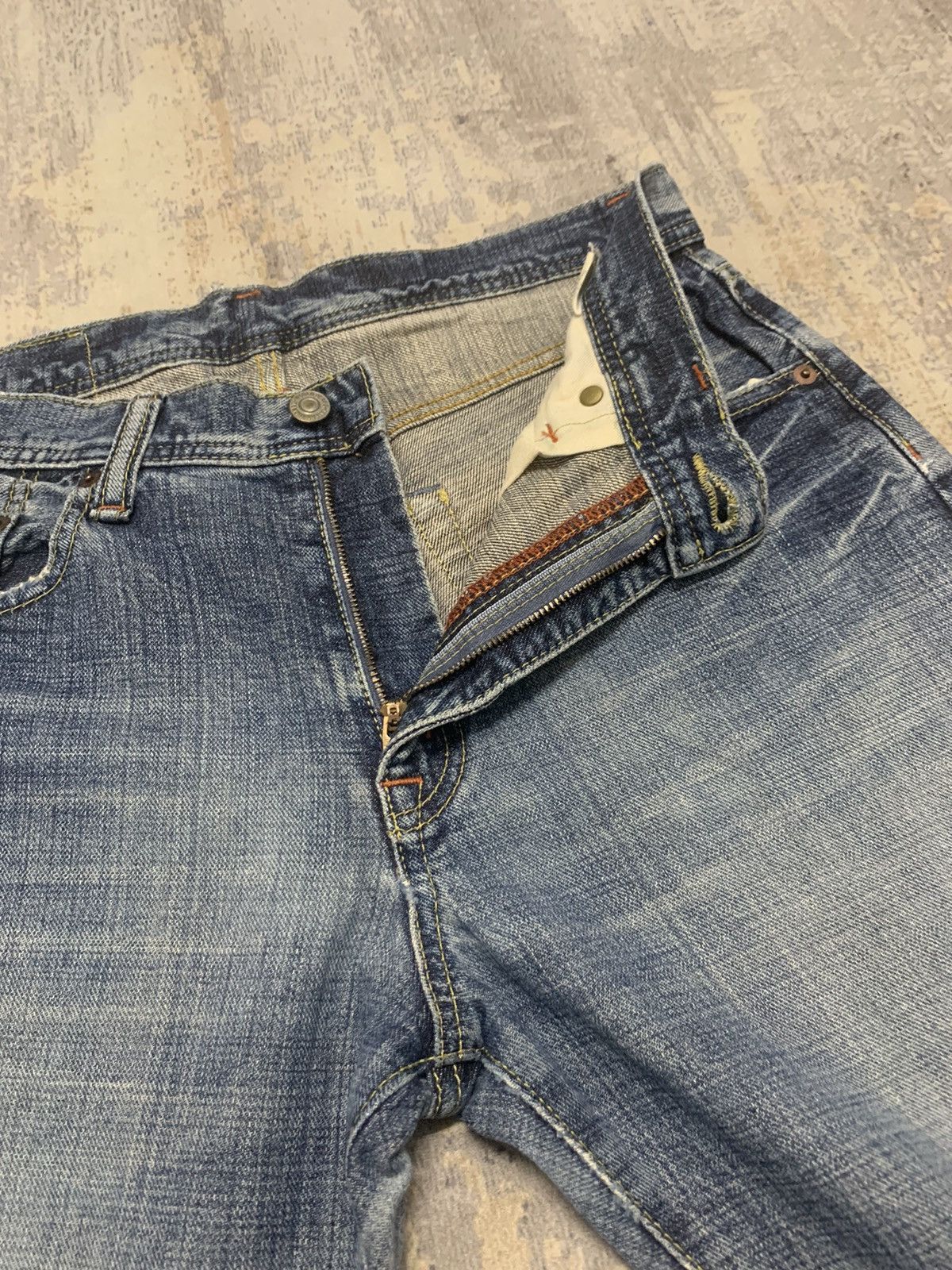 Japanese Brand Vintage Distressed GLHEART Light Wash Baggy J Size US 31 - 7 Thumbnail
