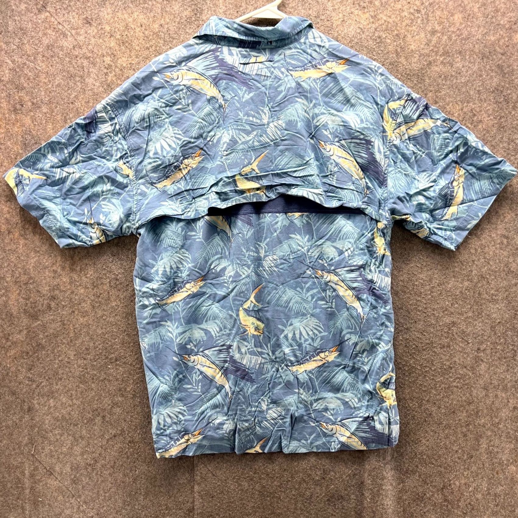 Vintage Reel legends Shirt Men L Blue Floral Hawaiian Button-Up Collared Short Sleeve Vintage: No Size US L / EU 52-54 / 3 - 2 Thumbnail