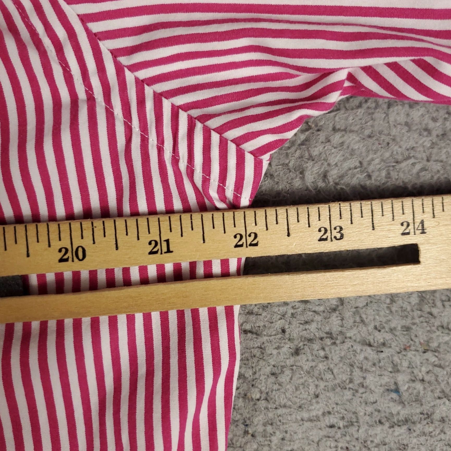 Ralph Lauren VINTAGE Ralph Lauren Dress Shirt Mens 15.5 Pink Striped Long Sleeve Business Casual Formal Size 40R - 7 Thumbnail