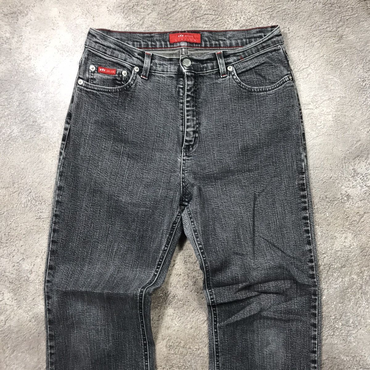 Vintage Vintage Y2K Baggy Flared Distressed Jeans Grunge 90s Logo 28 Size 28" / US 6 / IT 42 - 2 Thumbnail