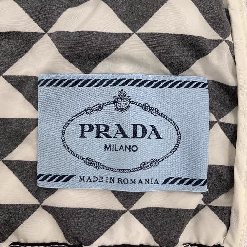 Prada Prada 23 black and white colour block triangle printed hoo Size XS / US 0-2 / IT 36-38 - 6 Thumbnail