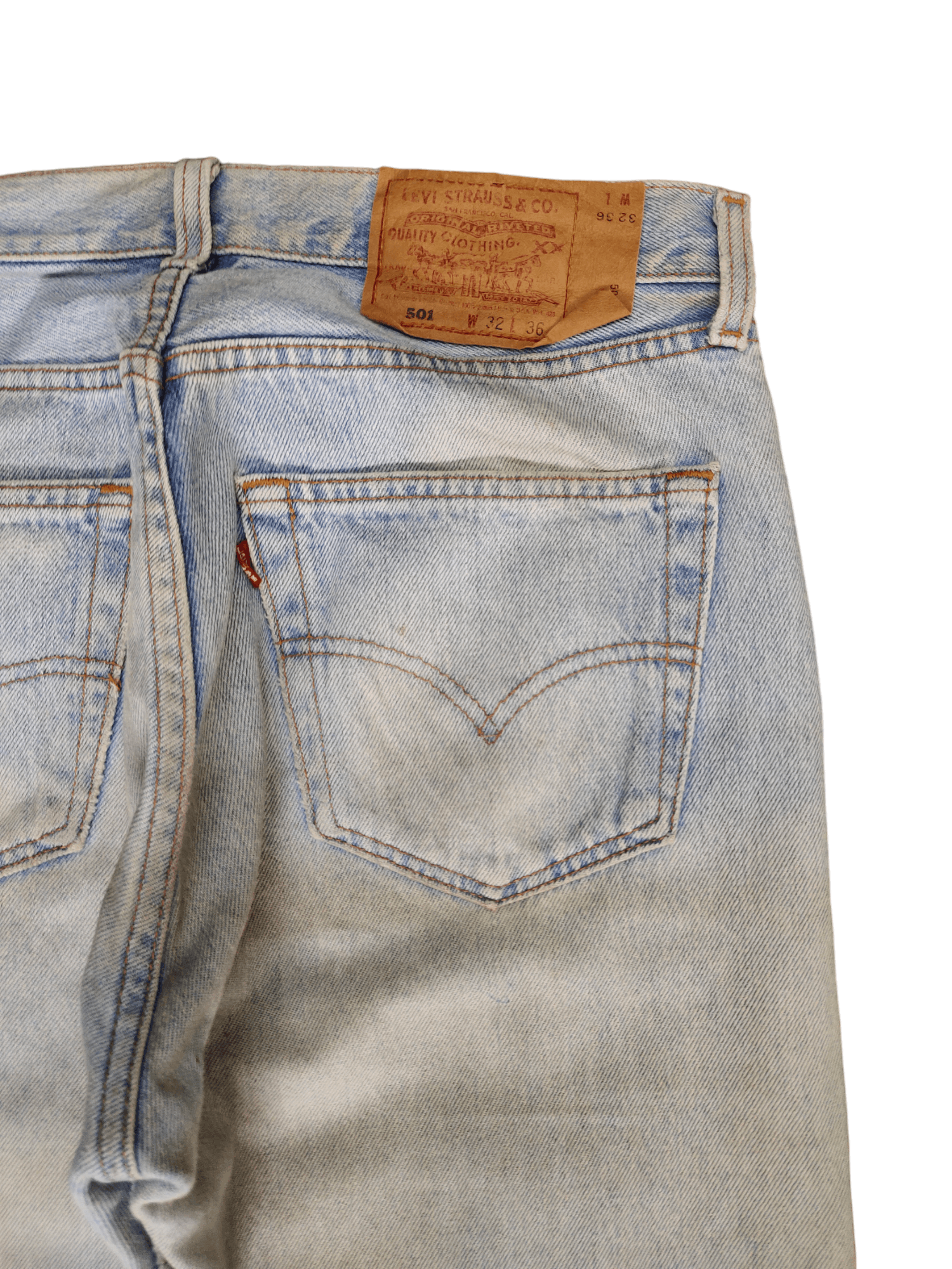 Levi's Vintage 90s Levis 501 Distress Rusty Faded Denim Jeans Size US 31 - 13 Thumbnail