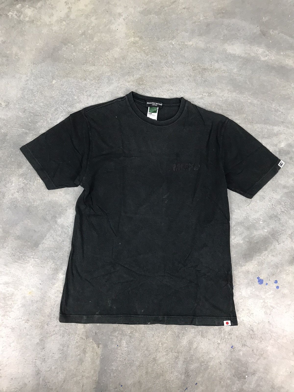 image of Distressed Mastermind Japan Mmfd Underwear Base Control Tee in Black, Men's (Size Medium)