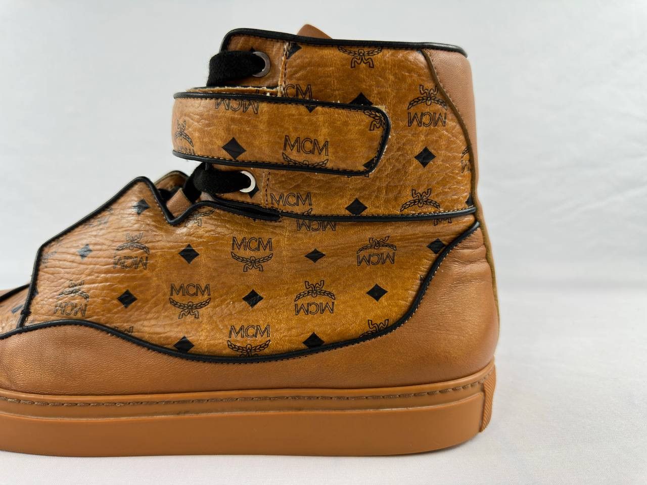 MCM MCM Visetos High Top Leather Sneakers Size US 13 / EU 46 - 8 Thumbnail