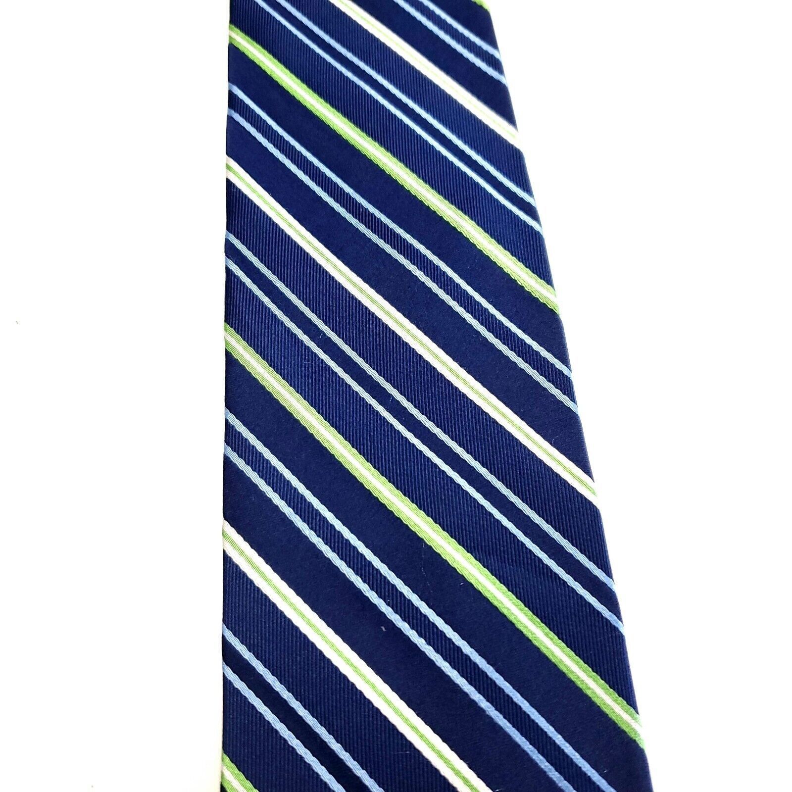 Chaps Chaps Blue Green Silk Tie Woven Striped Size ONE SIZE - 2 Thumbnail