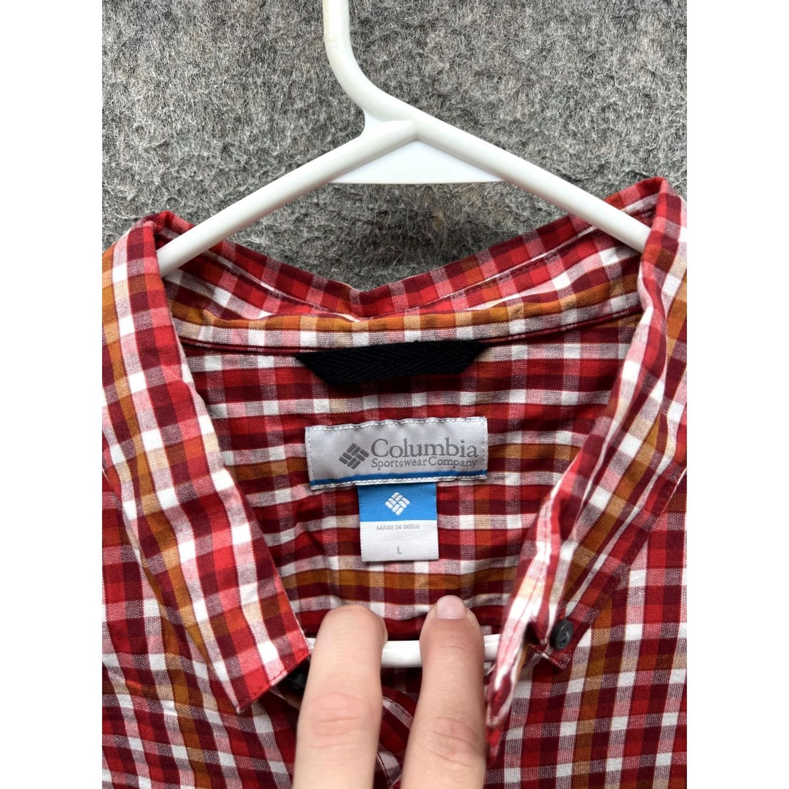 Vintage Columbia Shirt Mens Large Red Check Long Sleeve Button Front Casual Woven Size US L / EU 52-54 / 3 - 2 Thumbnail