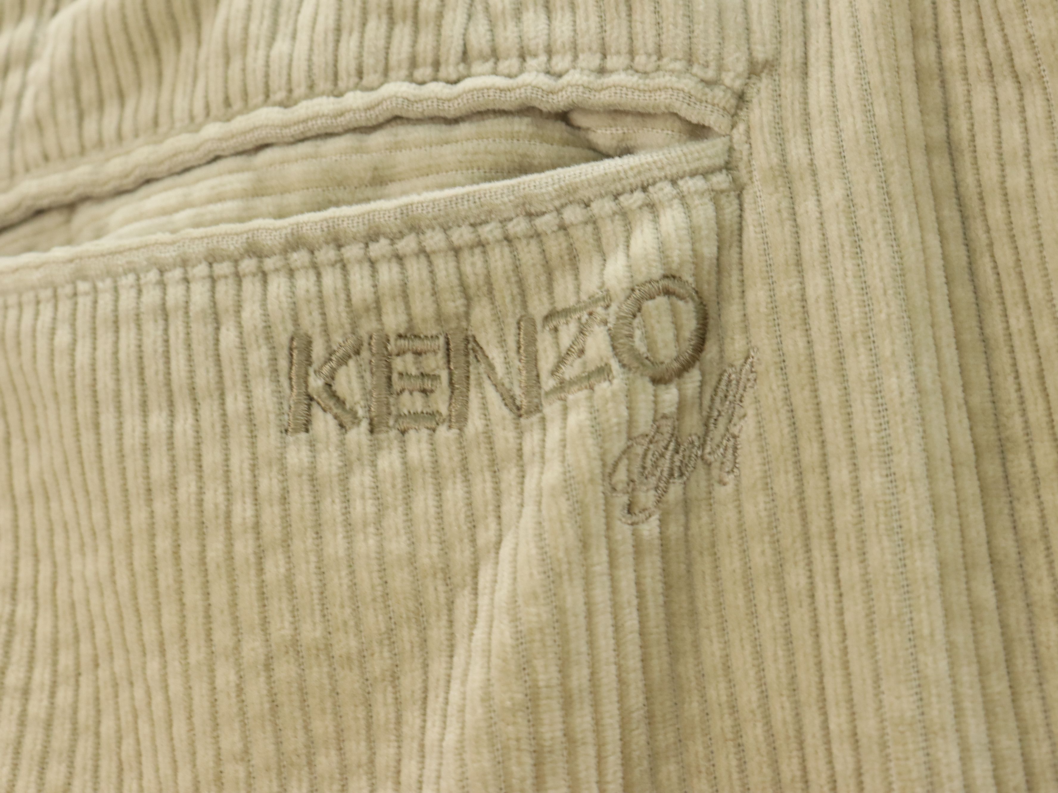 Kenzo Kenzo Corduroy Beige Cream Relaxed Cut Pant Size US 32 / EU 48 - 11 Thumbnail