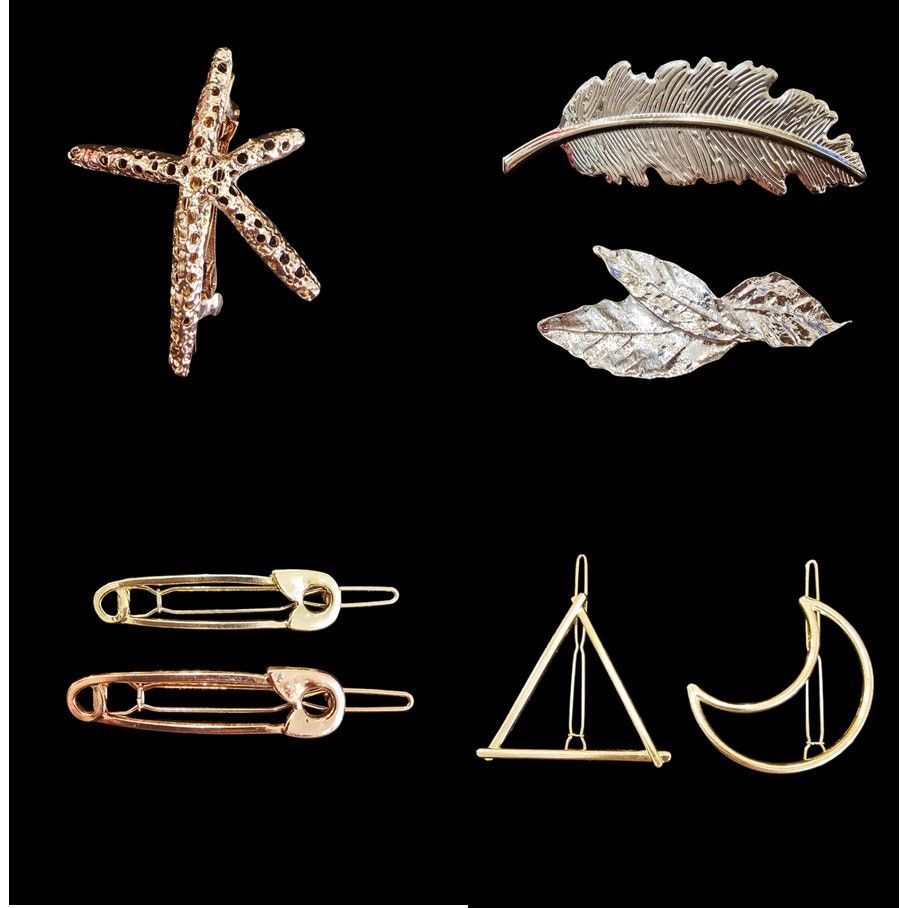 Other Gold-Brass Tone Hair Barrett Up-do Fashion Jewelry 7Pc lot Size ONE SIZE - 1 Thumbnail