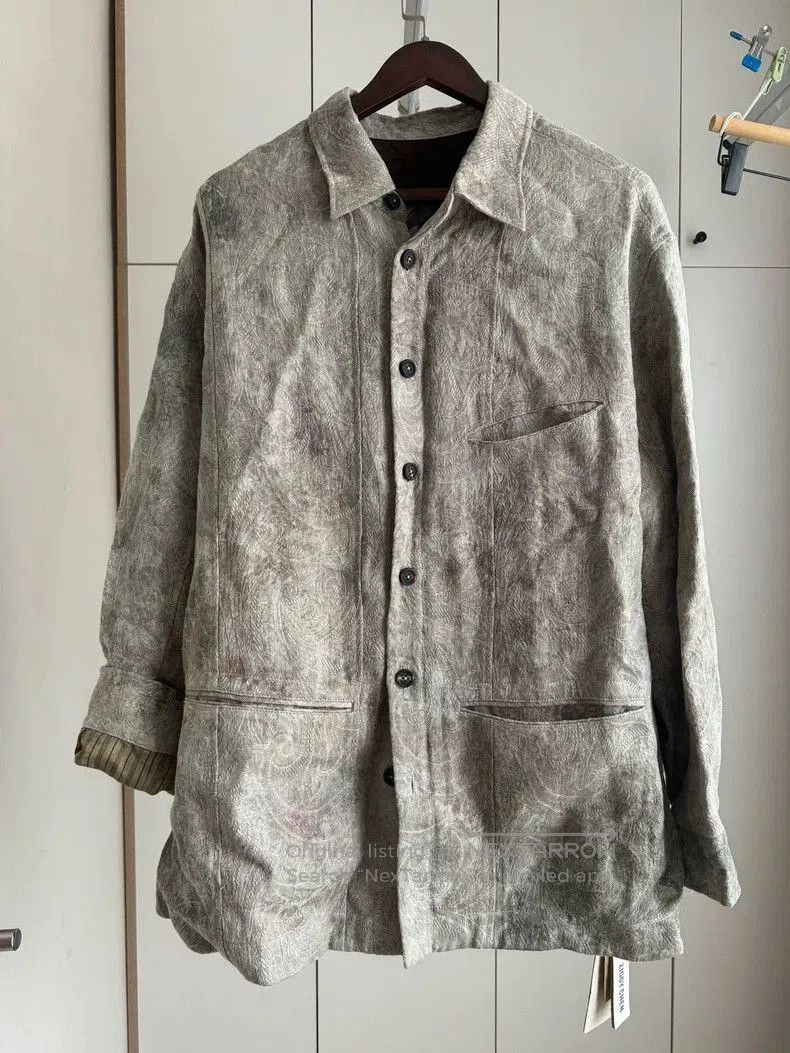 Ziggy Chen Ziggy Chen 24AW coarse linen dirty dyed long shirt. Size US M / EU 48-50 / 2 - 1 Thumbnail