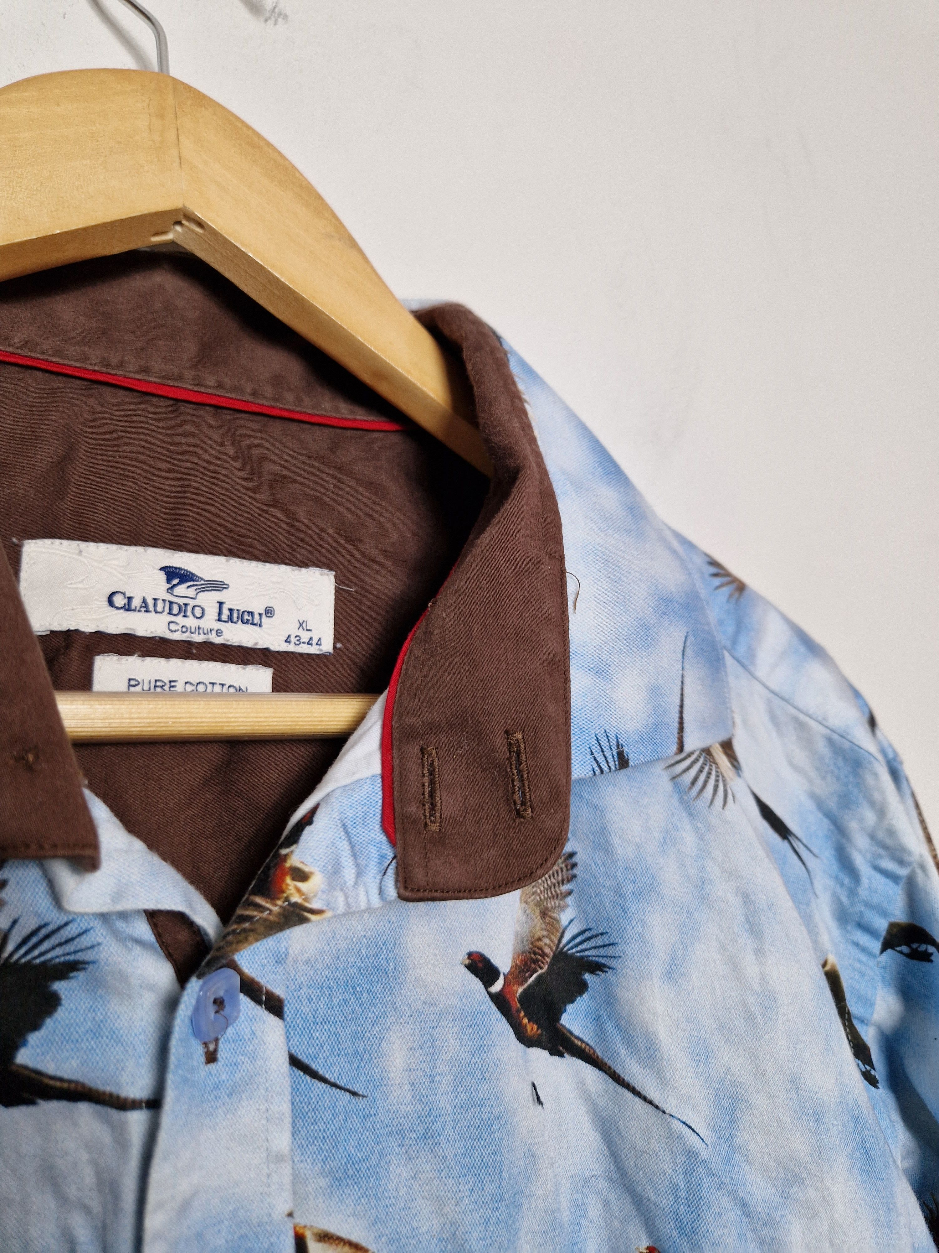 Japanese Brand × Vintage vintage flying pheasants birds sky printed shirt Size US XL / EU 56 / 4 - 10 Thumbnail
