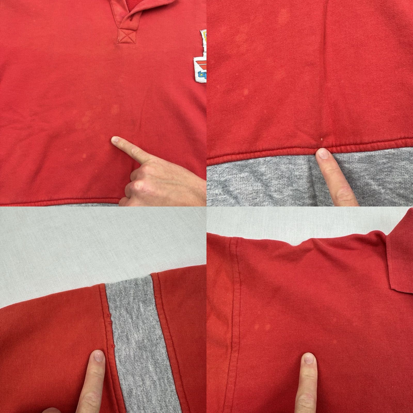 Vintage VINTAGE Bristol Bay Sport Sweatshirt Men M Red Collared 1980s Sports Patch Pullover Button 80s Size US M / EU 48-50 / 2 - 8 Thumbnail