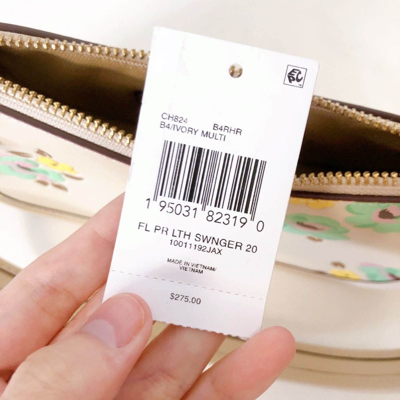 Coach Coach CH824 Swinger 20 With Floral Print IN IVORY MULTI Size ONE SIZE - 6 Thumbnail