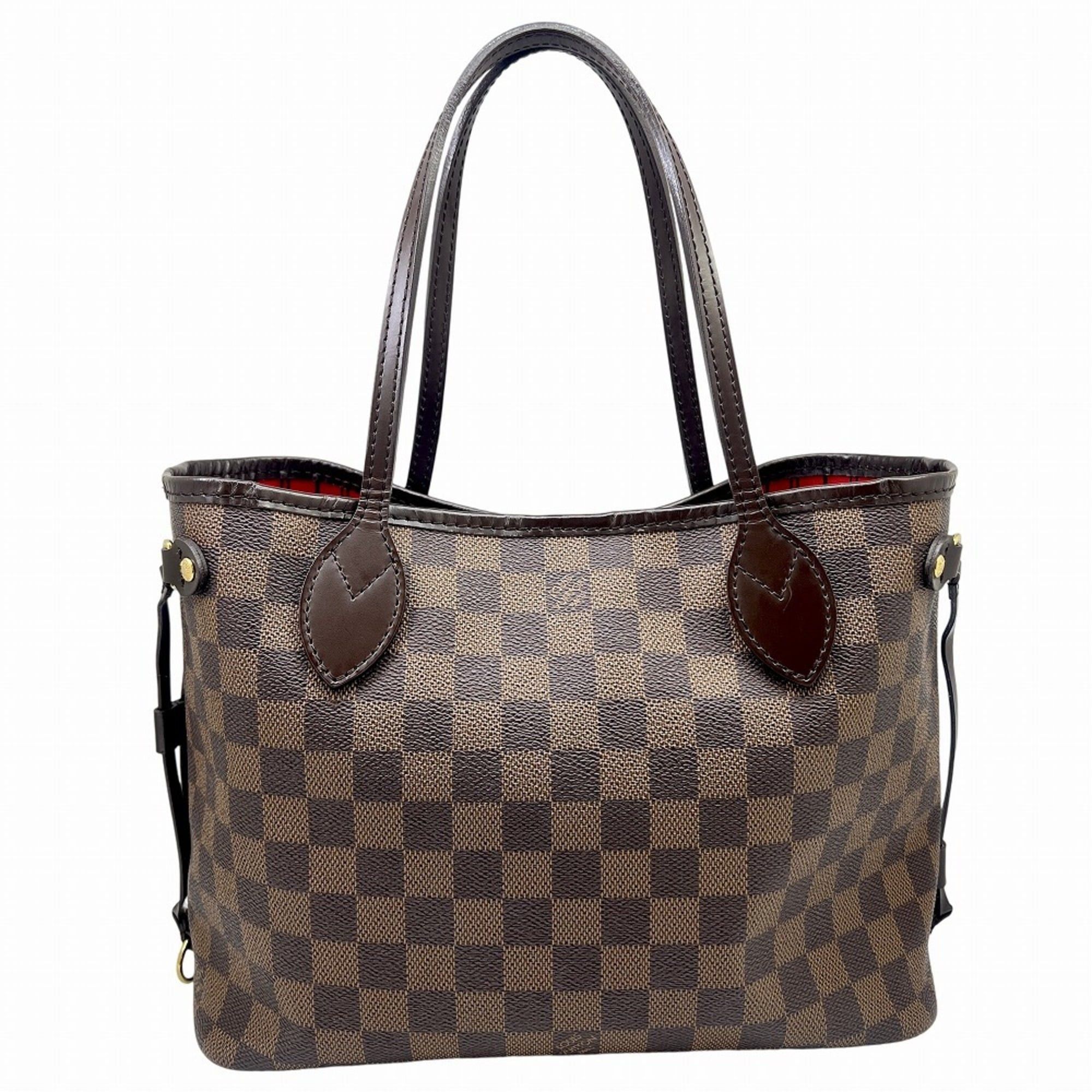 Louis Vuitton LOUIS VUITTON Damier Neverfull PM Brown N51109 VI1089 Tote Bag Shoulder Leather Women's Men's Size ONE SIZE - 1 Thumbnail
