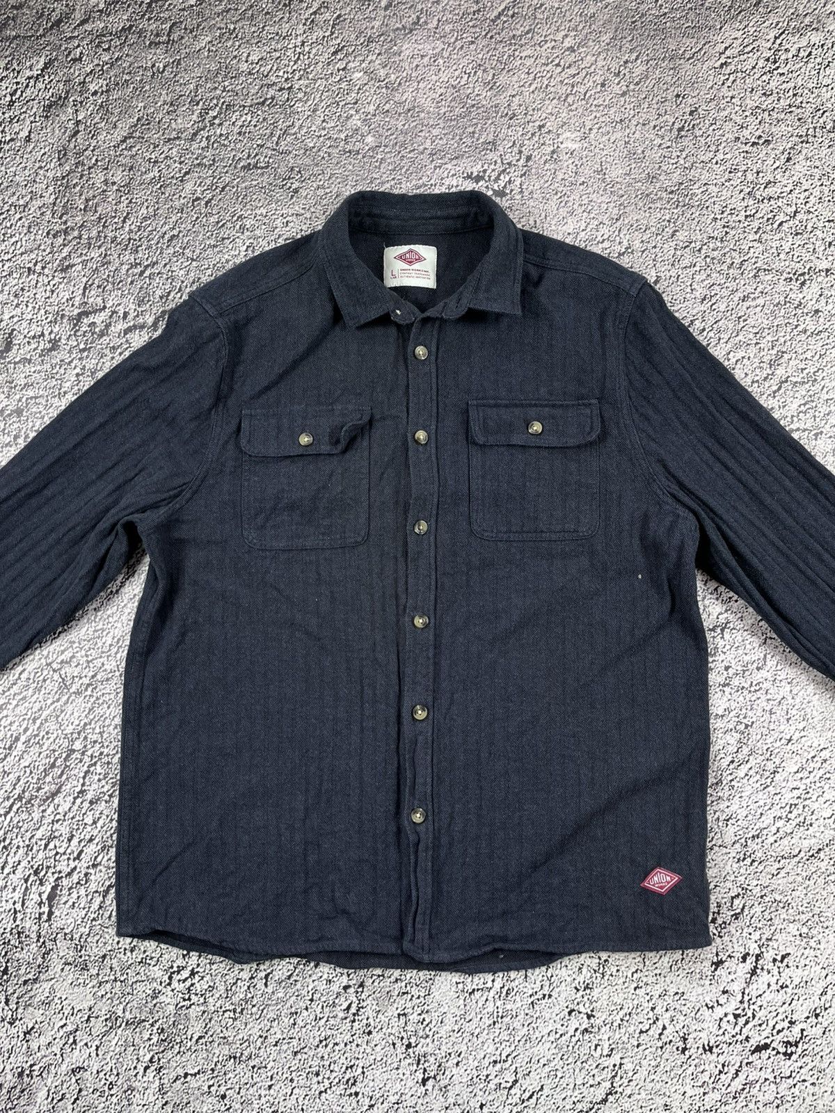 Union LA Vintage Union Works Navy Flannel Shirt casual streetwear L Size US L / EU 52-54 / 3 - 7 Thumbnail