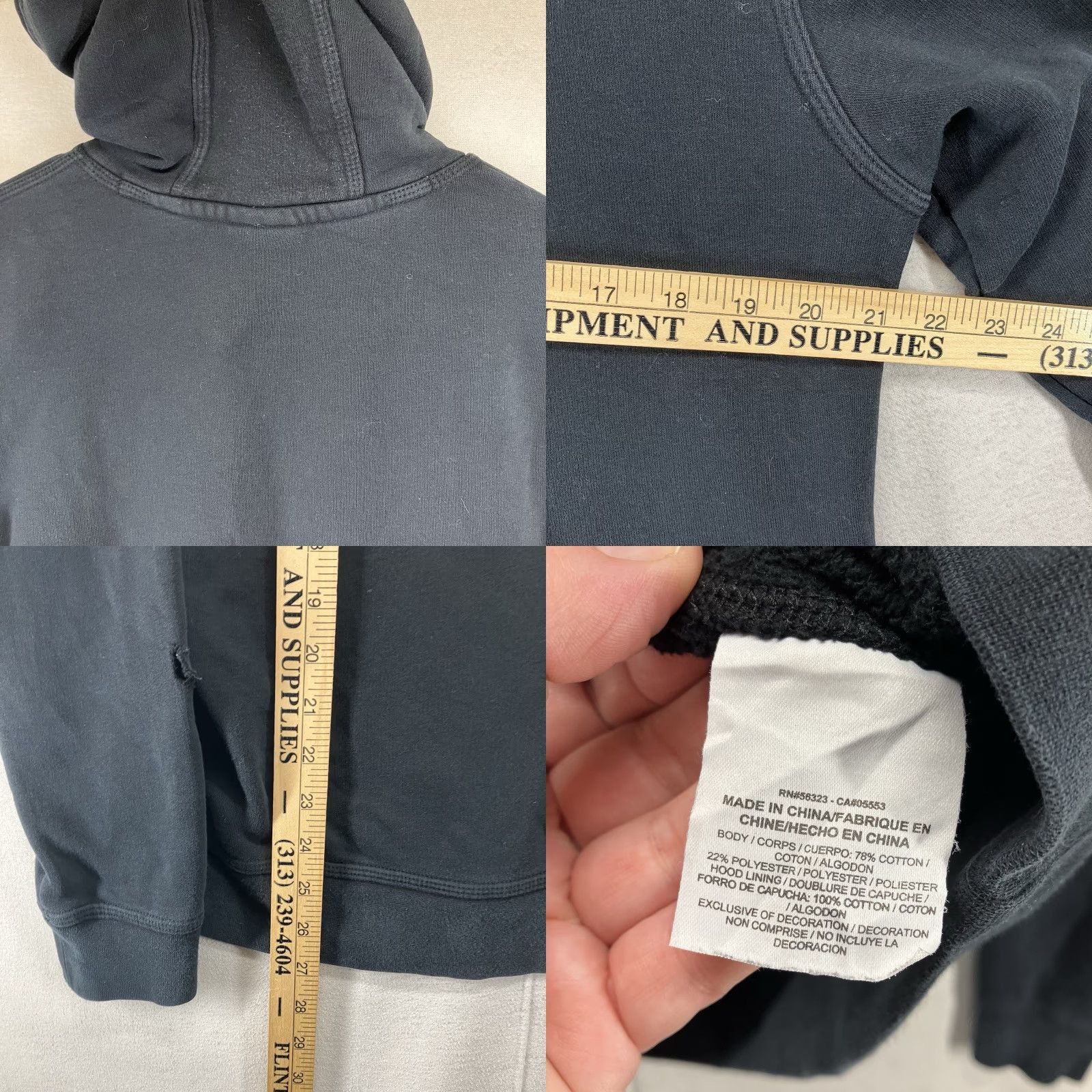 Nike VINTAGE Mens Nike Basketball Hoodie M Medium Black Pullover Fleece Logo Spell Out 90s Retro Sports Michael Mens Size US M / EU 48-50 / 2 - 10 Thumbnail