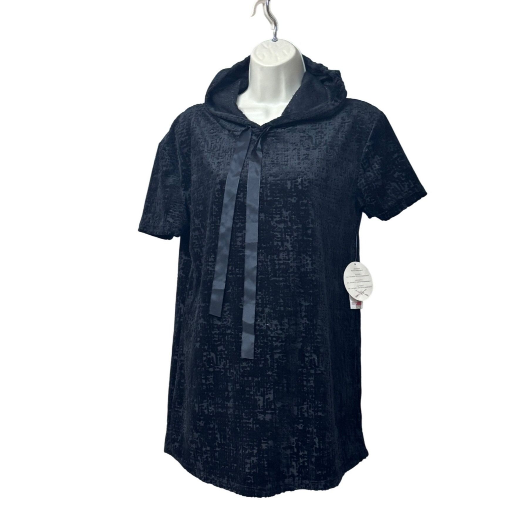 Other Gypsies & Moondust Juniors' Burnout Velvet Hooded Tunic, Bl Size XS / US 0-2 / IT 36-38 - 11 Thumbnail