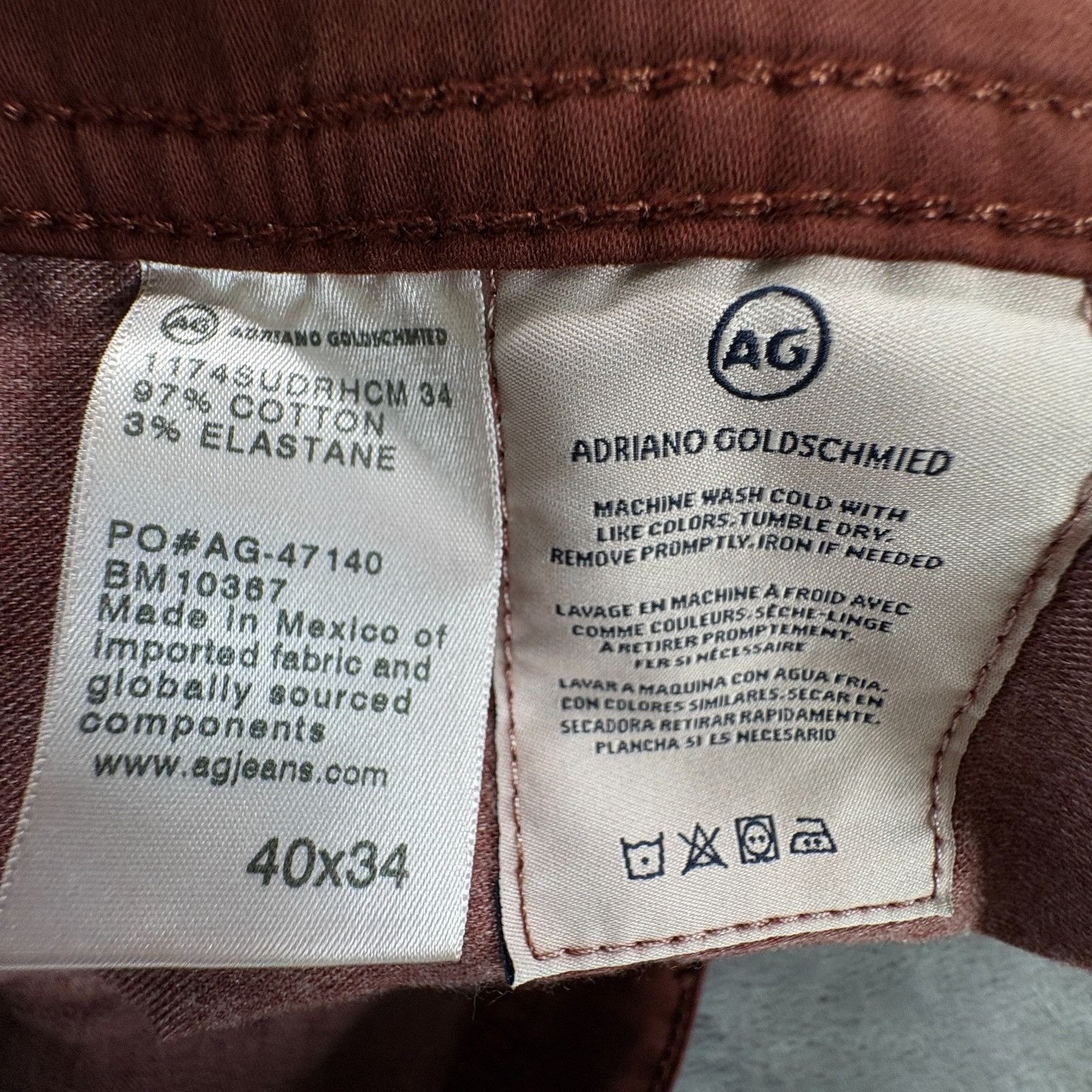 AG Adriano Goldschmied AG Adriano Goldschmied The Graduate 40x28 Rust Brown Tailore Size US 40 / EU 56 - 11 Thumbnail
