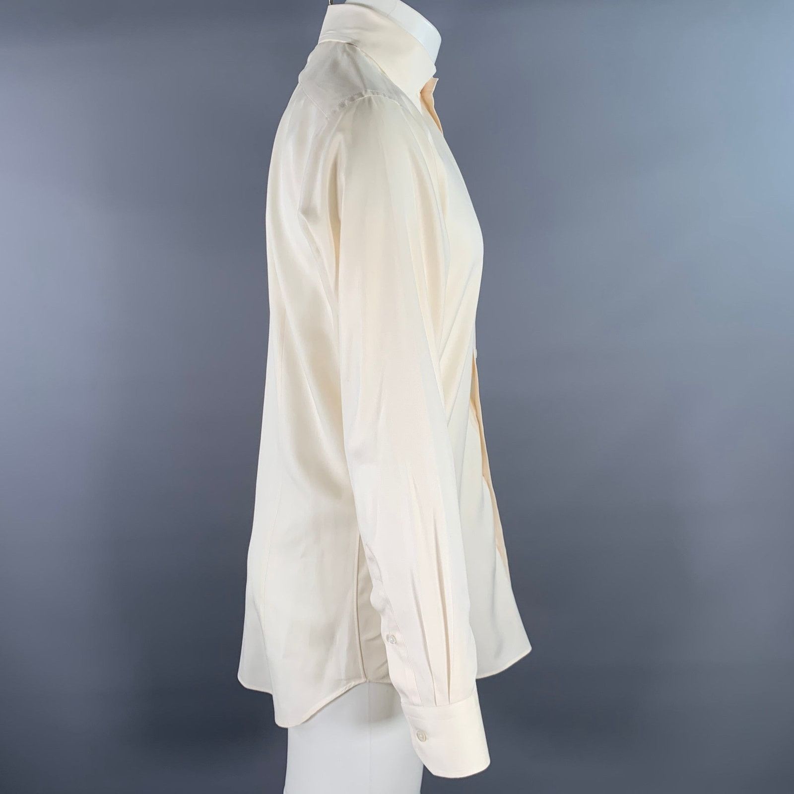 Hamilton HAMILTON Size S Beige Cotton Spread Collar Long Sleeve Shirt Size US S / EU 44-46 / 1 - 3 Thumbnail