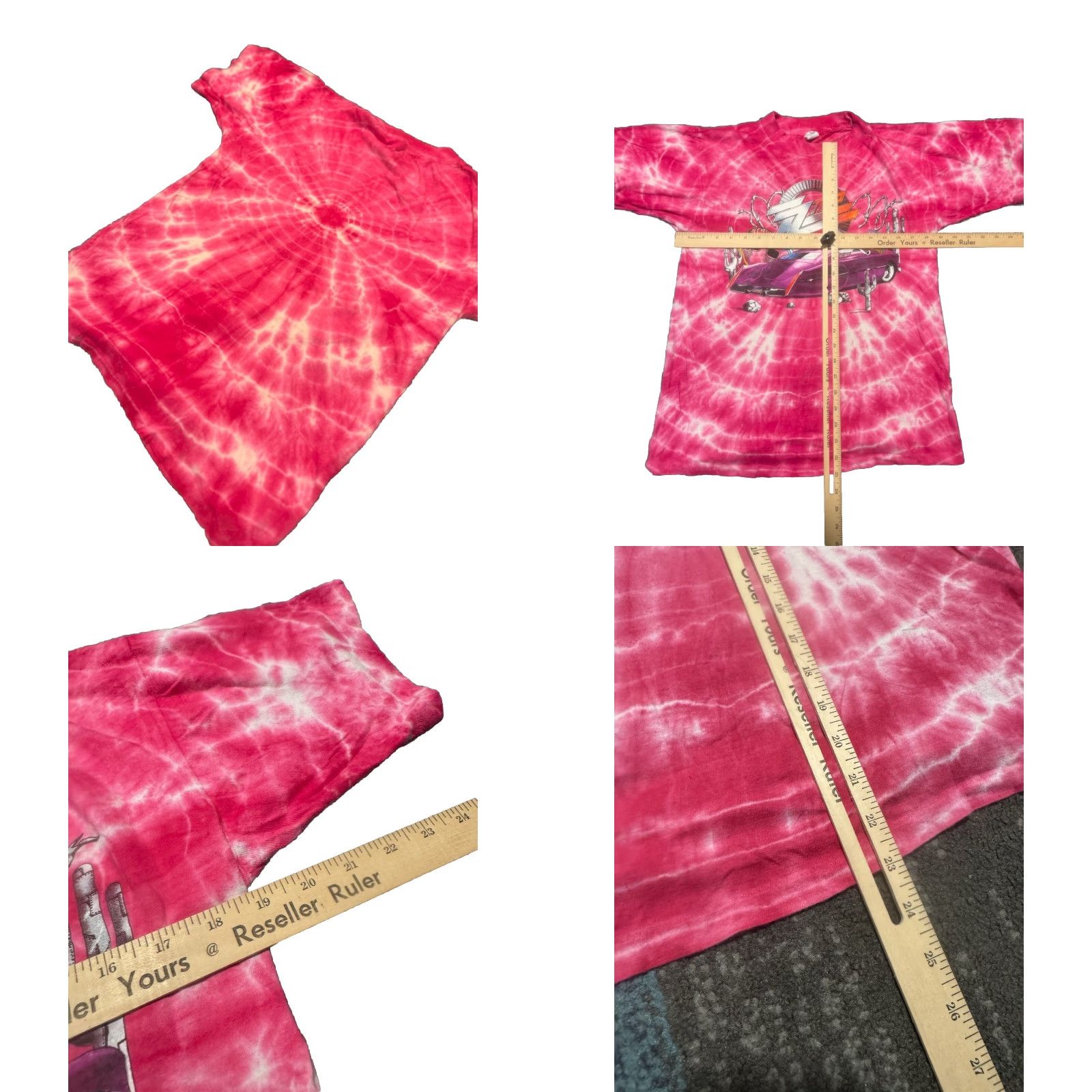 Vintage VINTAGE 90's ZZ Top Recycler World Tour Men's XL Pink T-Shirt Tie Dye France Lrg Size US L / EU 52-54 / 3 - 9 Thumbnail