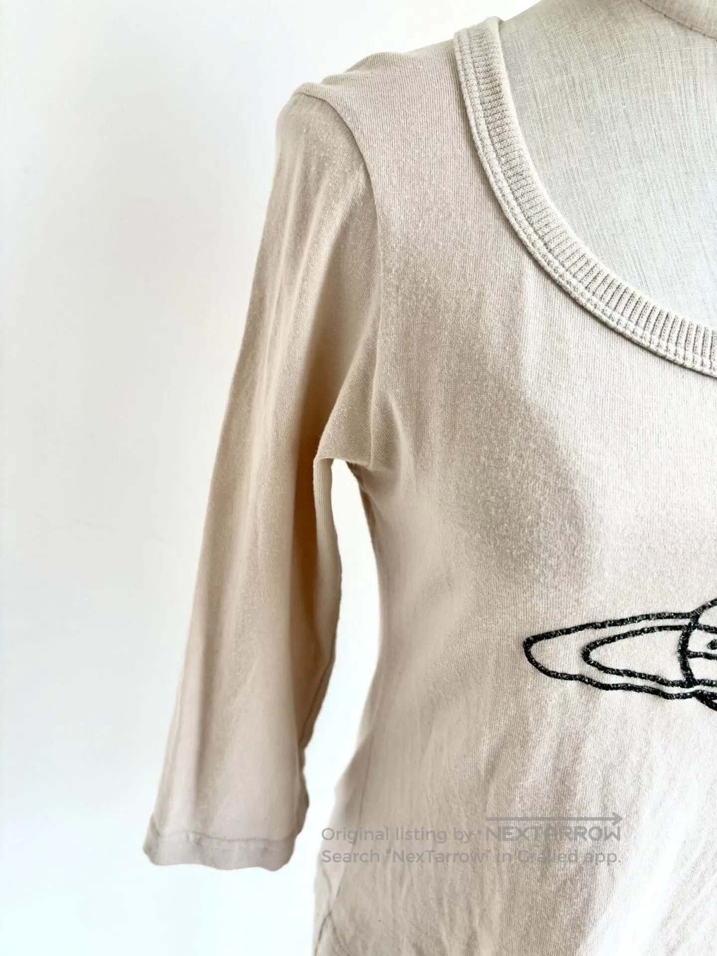 Vivienne Westwood Vivienne Westwood White Top with 3/4 Sleeves. Size L / US 10 / IT 46 - 3 Thumbnail