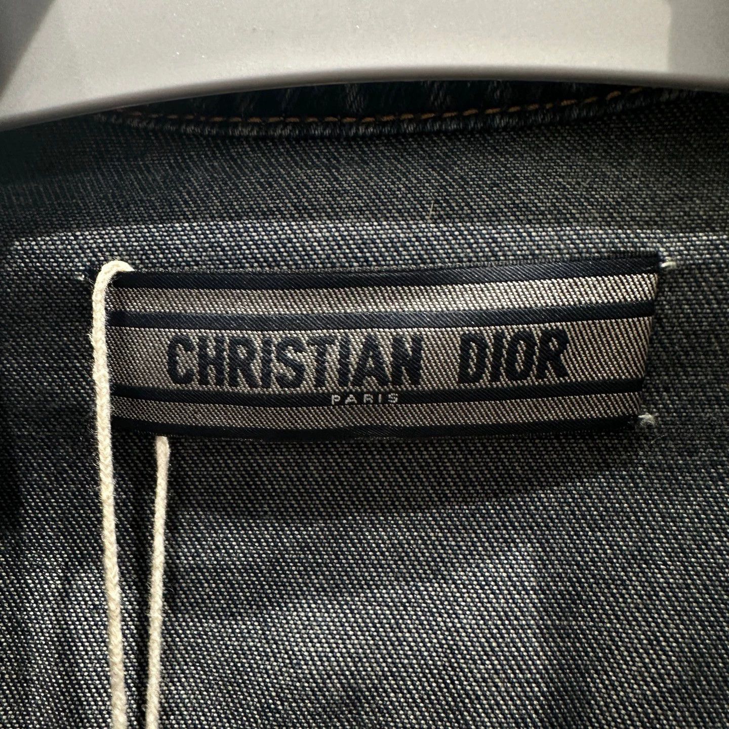 Christian Dior Monsieur Dior mar410 single-breasted logo letter denim jacket cotton Size US L / EU 52-54 / 3 - 3 Thumbnail
