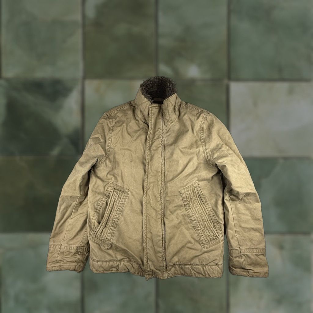 American Eagle Outfitters VINTAGE American Eagle Outfitters Coat Jacket Mens S Beige Faux Fur Collar Full Zip Canvas Military Jacket Short Winter New title: Size US S / EU 44-46 / 1 - 1 Thumbnail