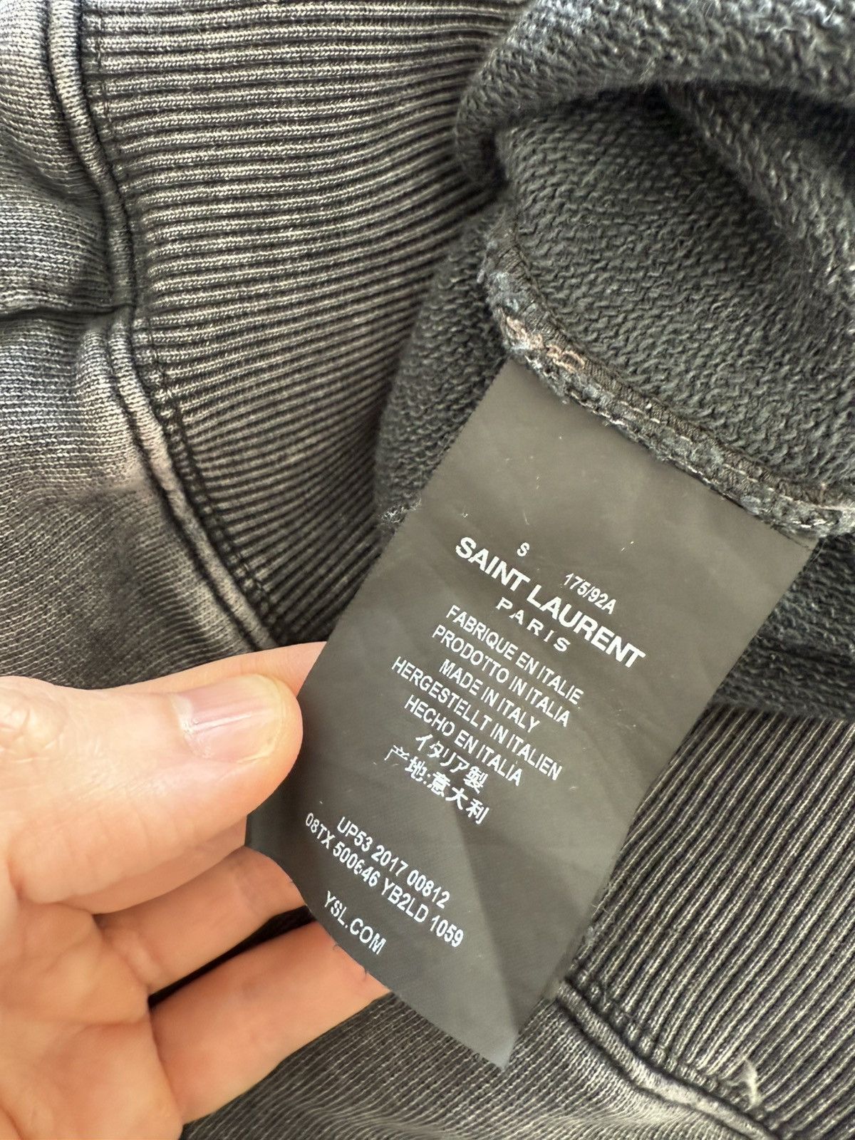 Saint Laurent Paris Saint Laurent Distressed Tie Dye Hoodie Size US S / EU 44-46 / 1 - 11 Thumbnail