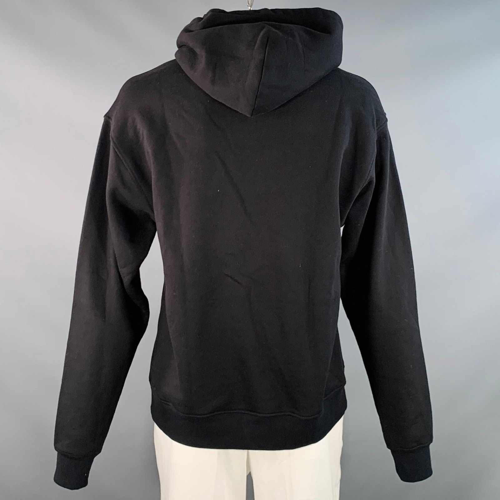 Nahmias NAHMIAS Size L Black Cotton Silk Hooded Sweatshirt Size US L / EU 52-54 / 3 - 3 Thumbnail