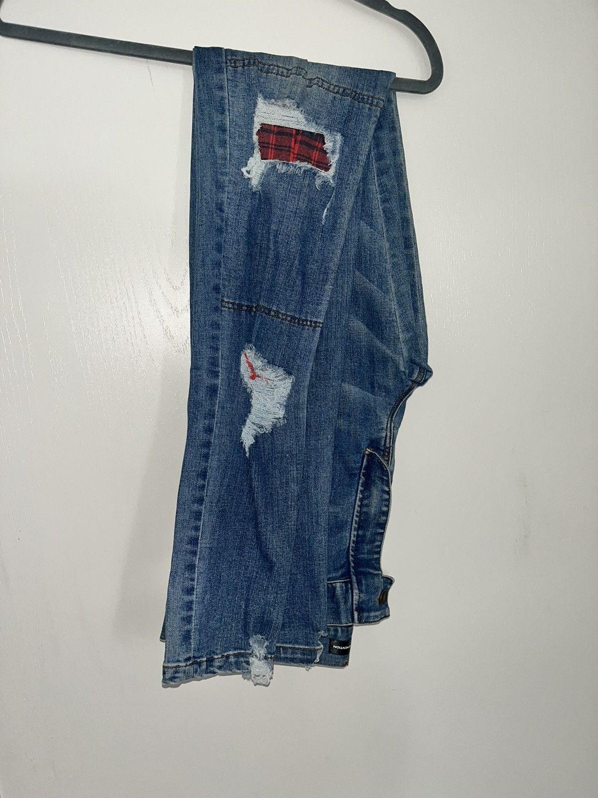 Levi's × Vintage Flannel Patched Distressed Denim Jeans Size US 36 / EU 52 - 7 Thumbnail
